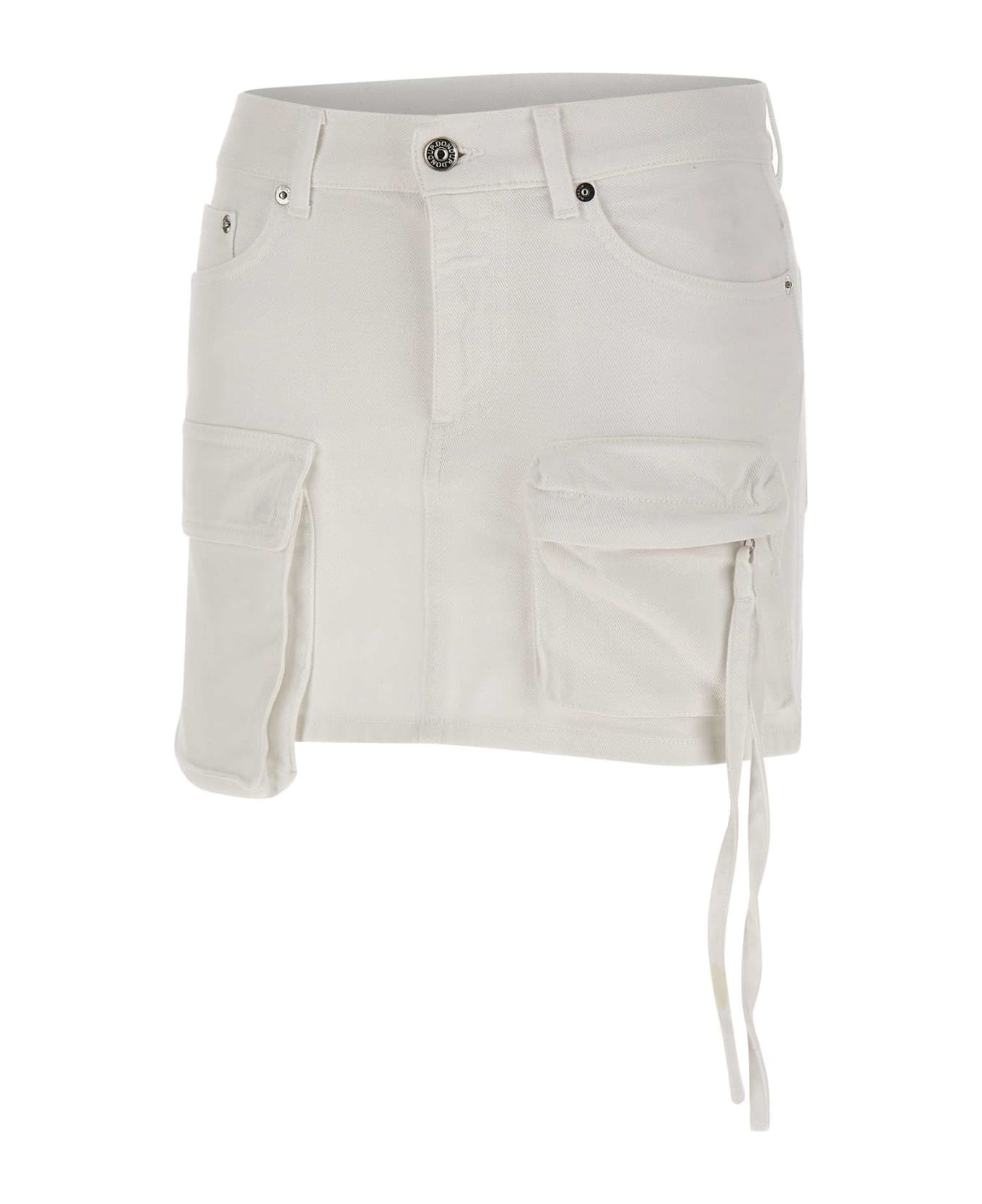 Dondup Cotton Miniskirt - WHITE