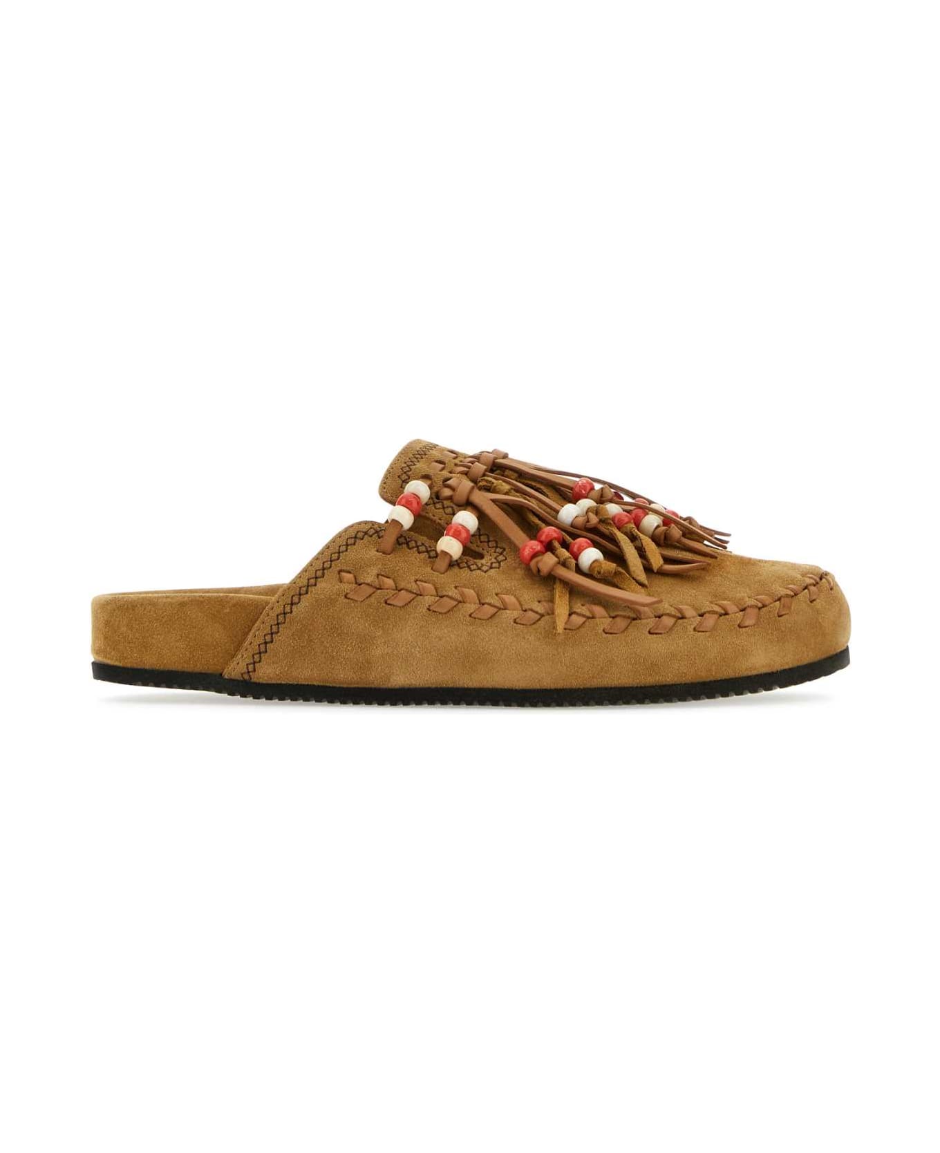 Alanui Biscuit Suede Leather Salvation Mountain Slippers - Multicolor