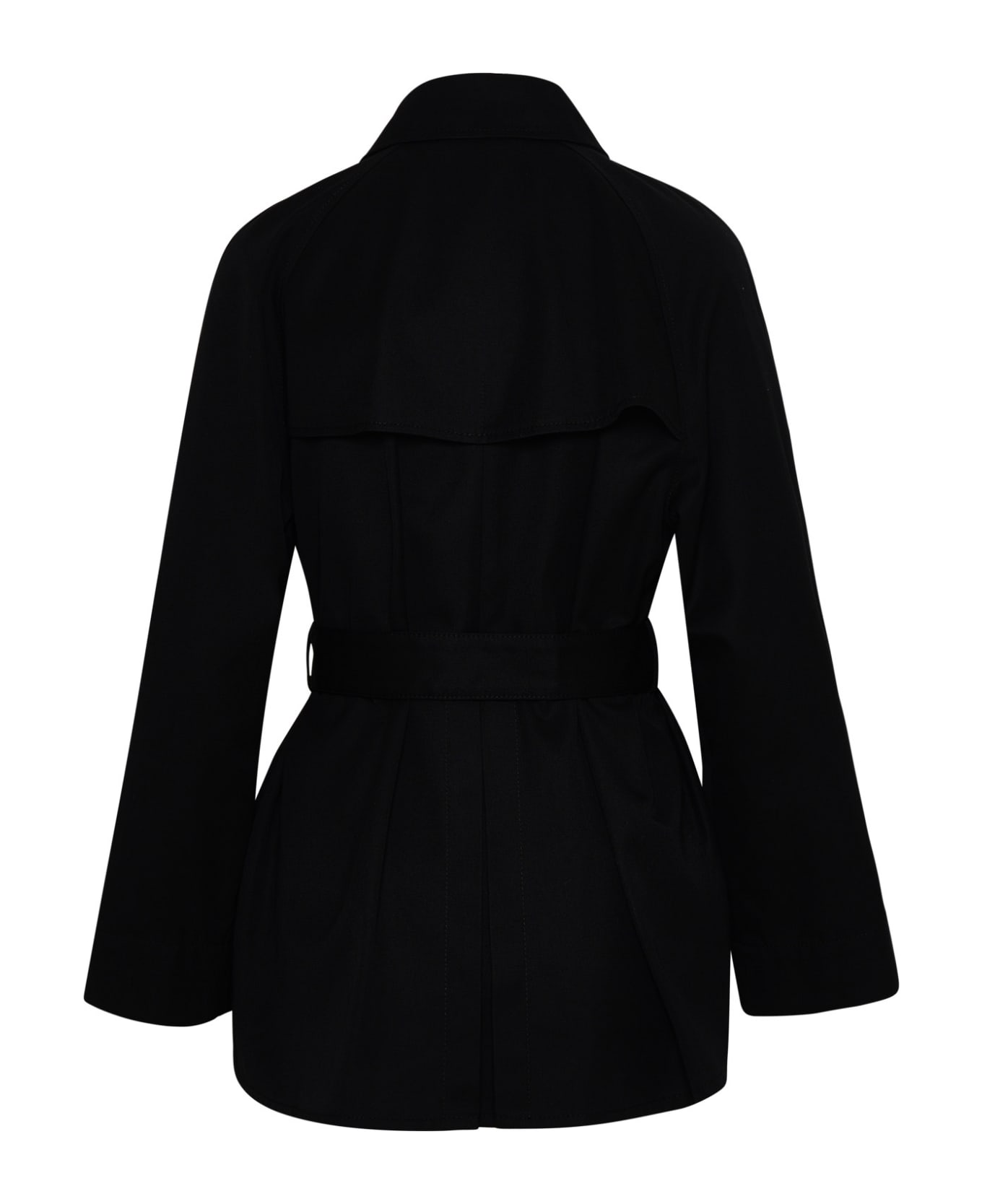 Fay Black Cotton Blend Trench Coat - Black コート