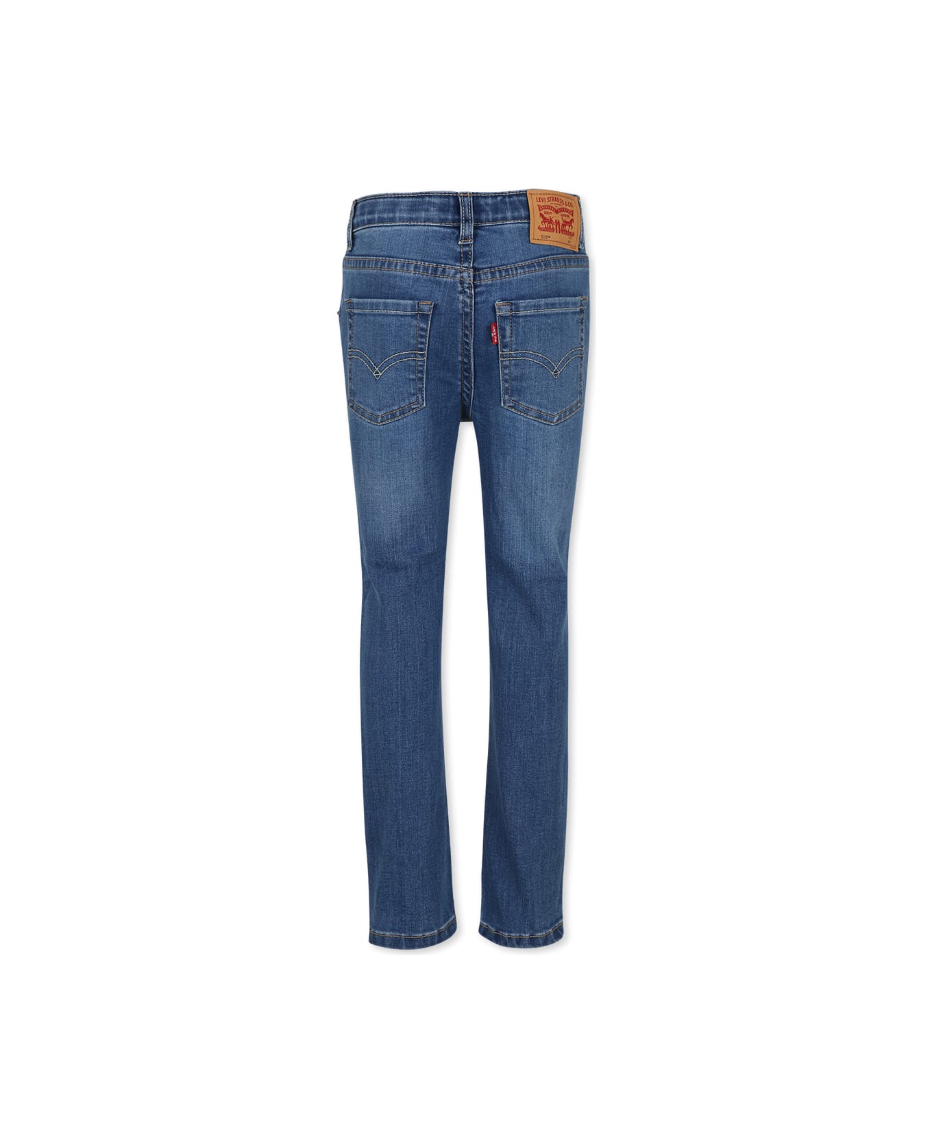 Levi's Blue 510 Jeans For Boy With Logo - Denim