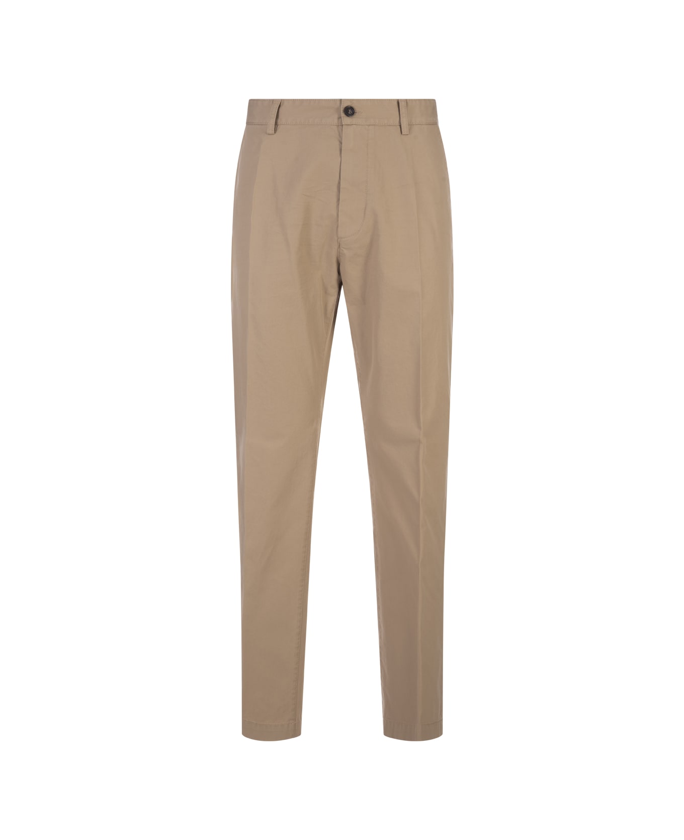 Dsquared2 Beige Straight Leg Trousers - Brown