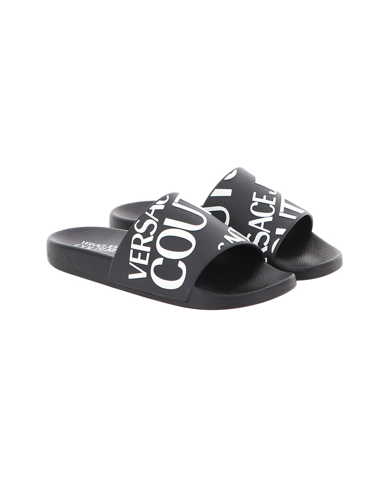 Versace Jeans Couture Pool Slides - Black