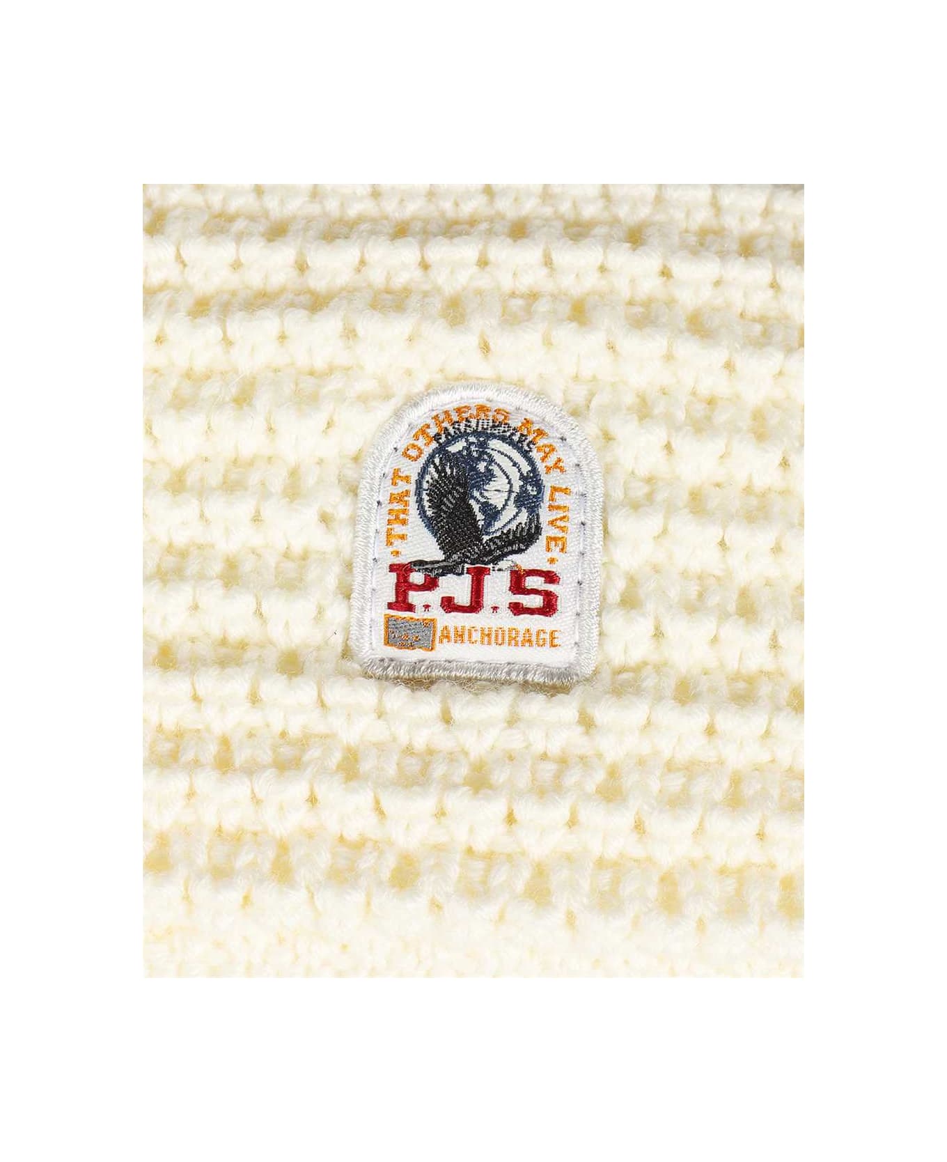 Parajumpers Knitted Headband With Logo - panna