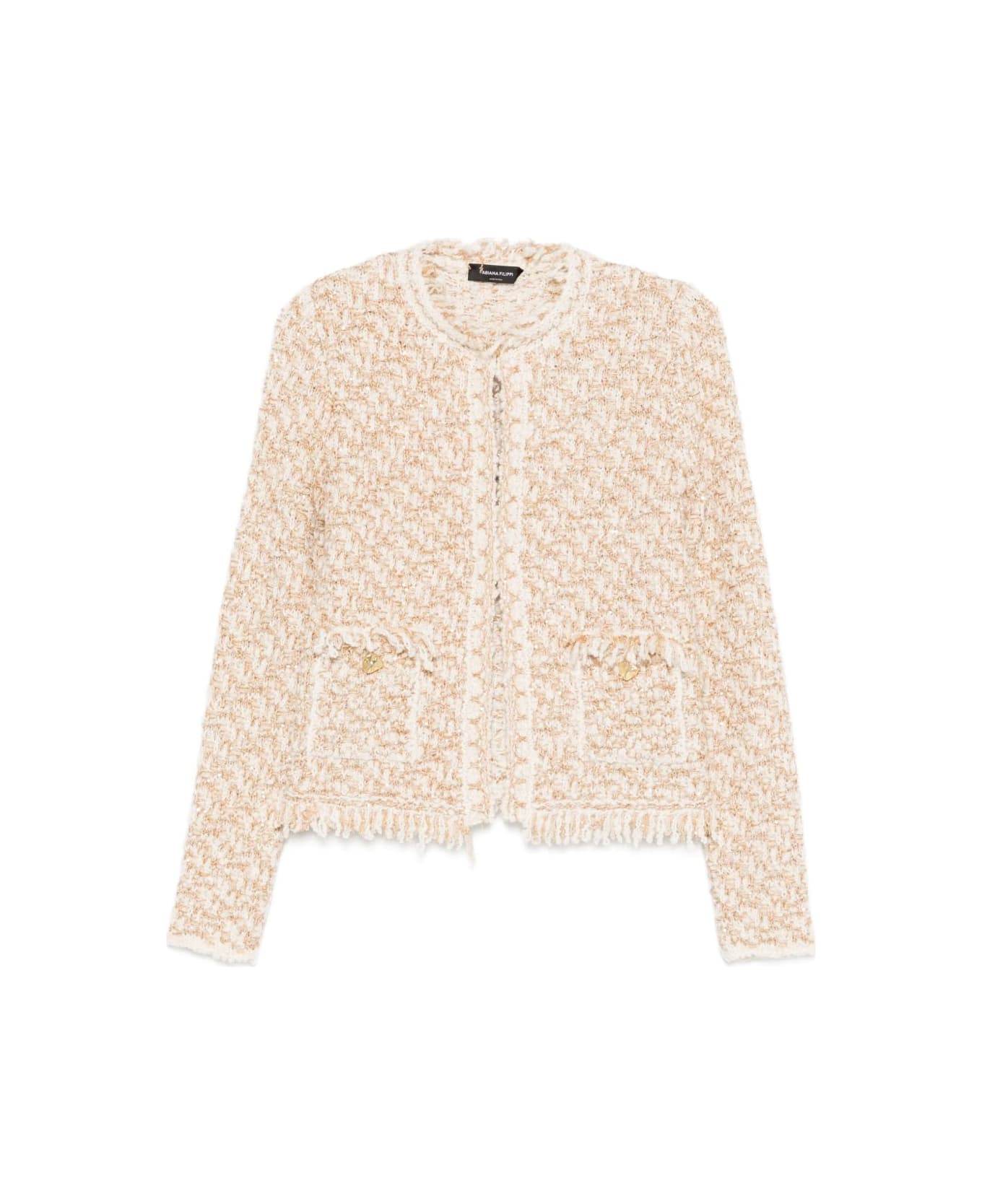 Fabiana Filippi Wool Blend Jacket - Beige