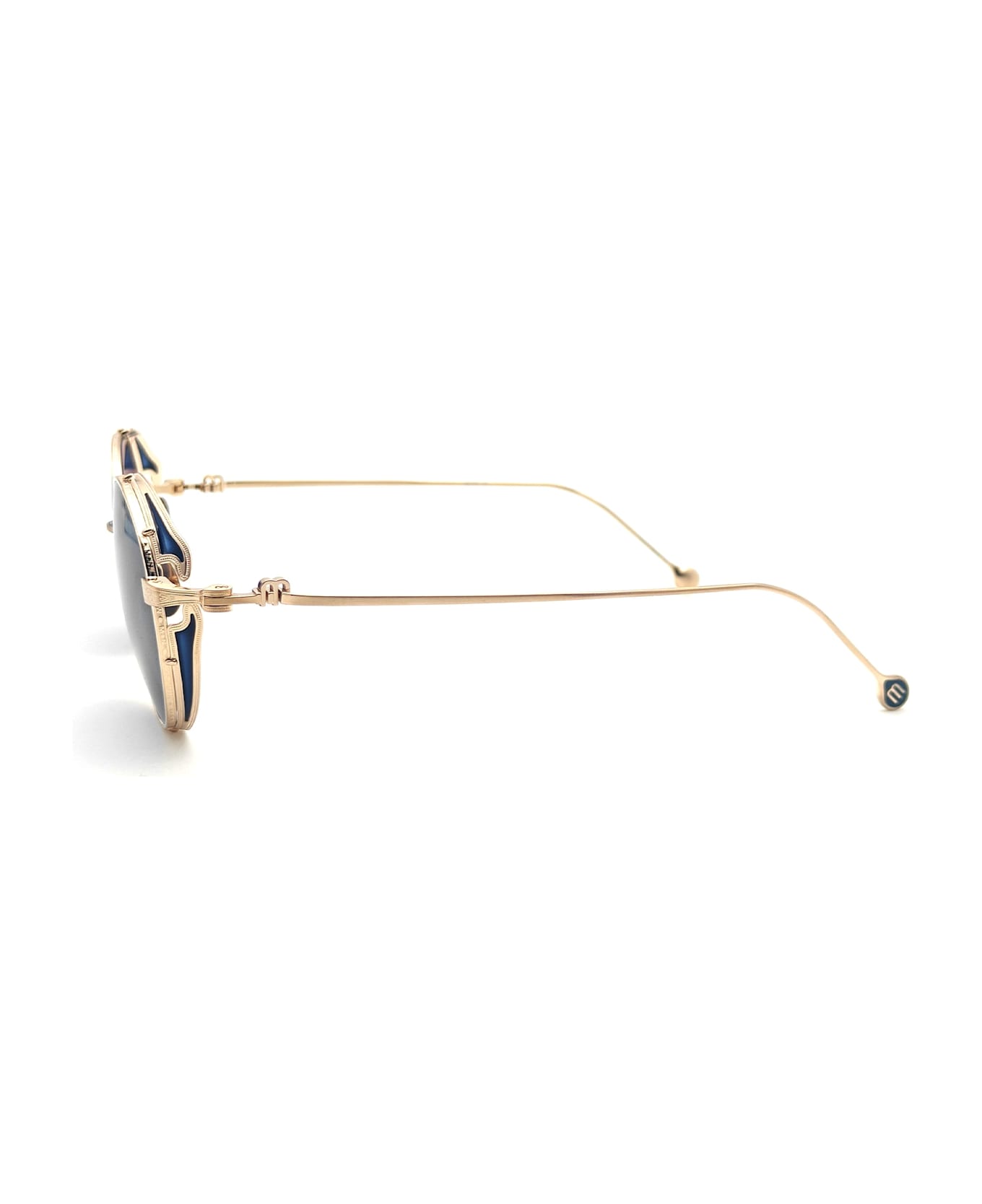 Matsuda M3152 - Brushed Gold / Blue Grey Sunglasses - brushed gold