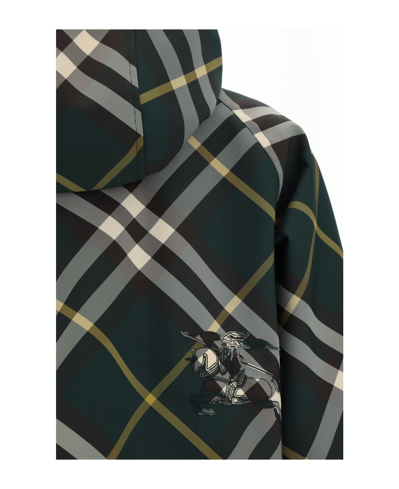 Burberry Check Cropped Lightweight Jacket - Green