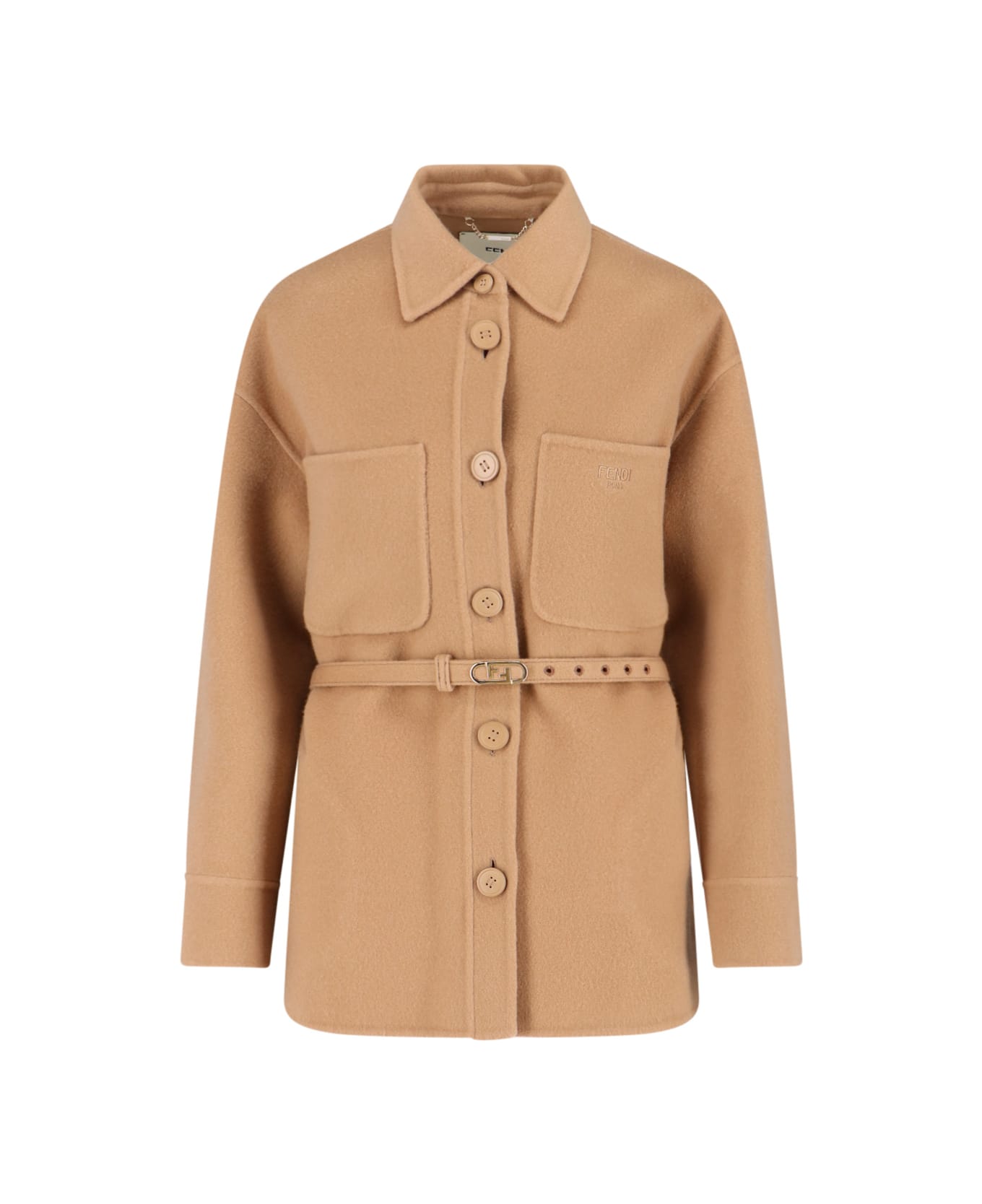 Fendi Cashmere Shirt Jacket - Brown