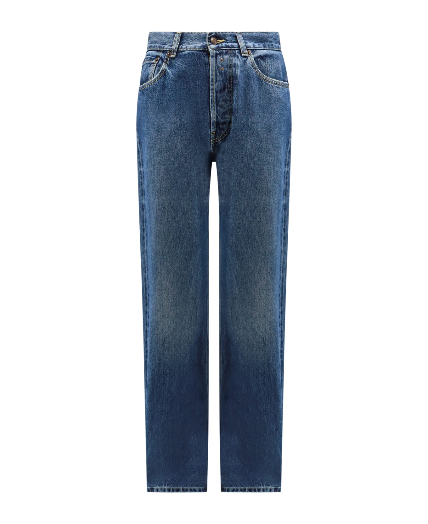 Alexander McQueen Cuffed Hems Jeans - Blue Washed