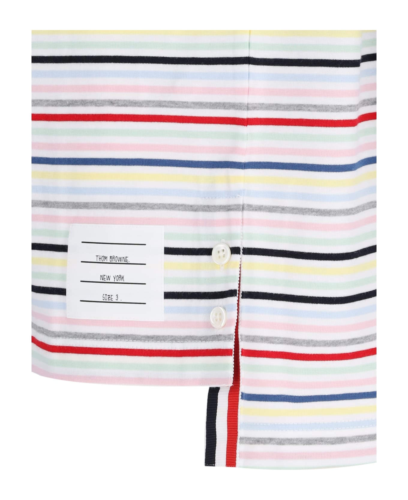 Thom Browne Striped Cotton T-shirt - Multicolor シャツ