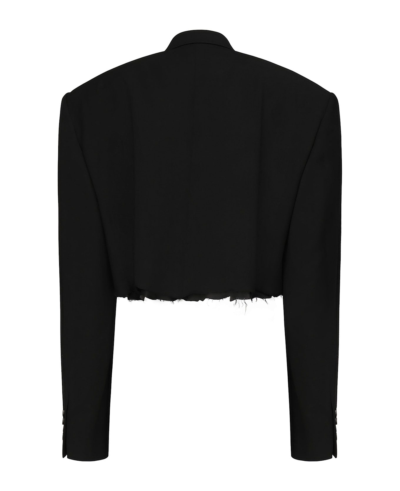 Balenciaga Single-breasted V-neck Jacket - Black