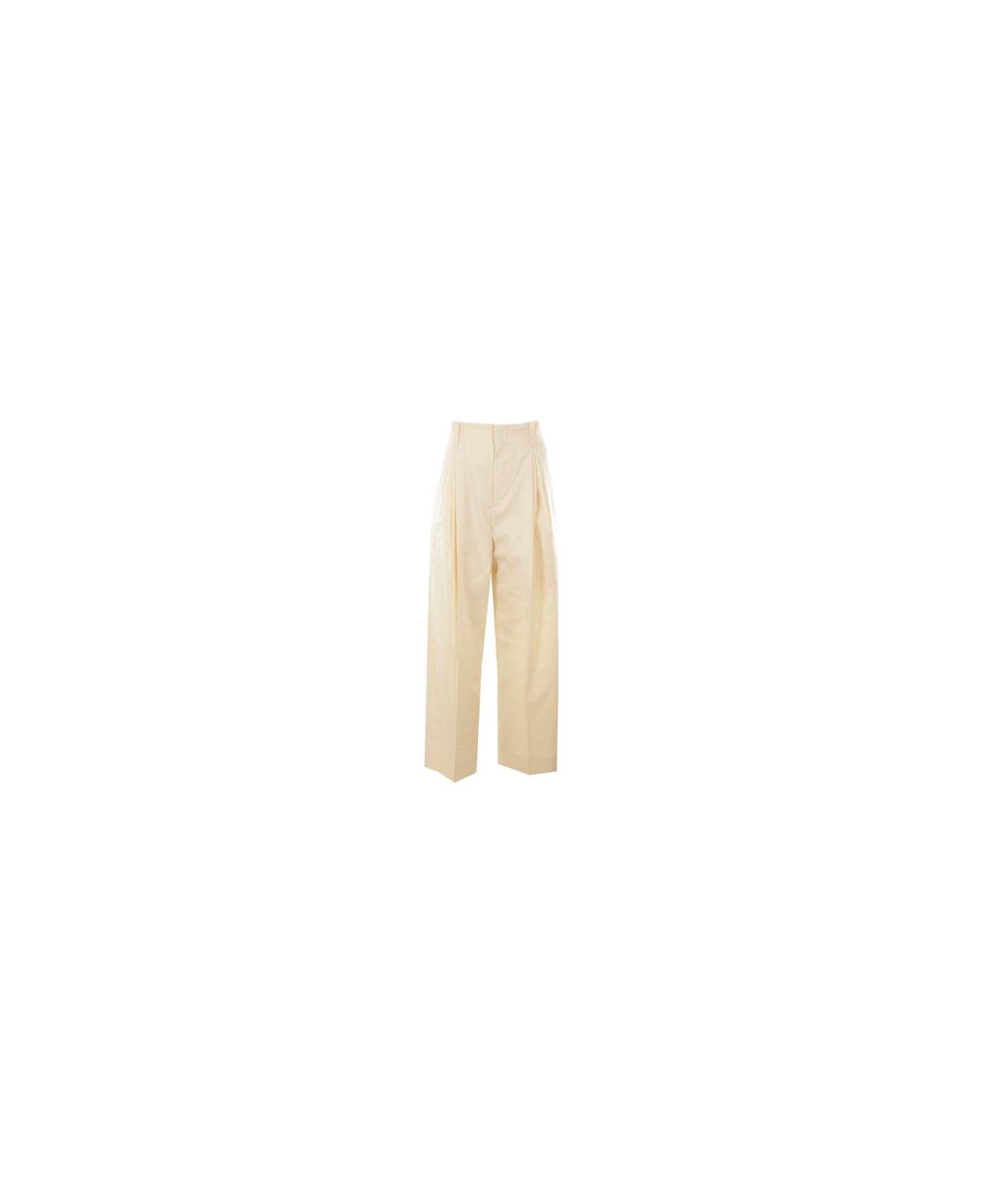 Bottega Veneta Pleated Trousers - White