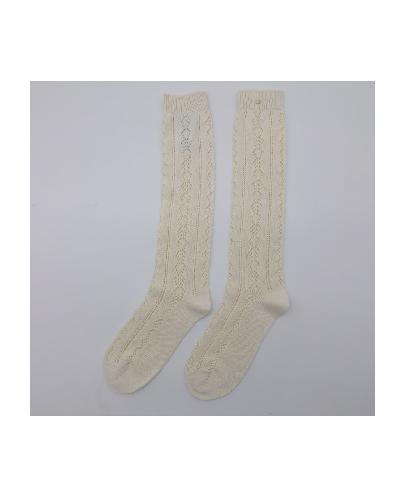 Valentino Beige Cotton Socks