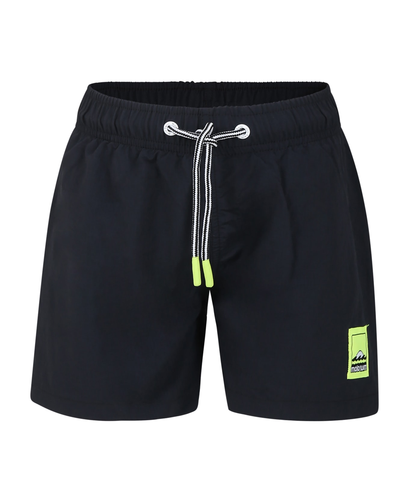 Molo Black Swimsuit For Boy With Logo - Black
