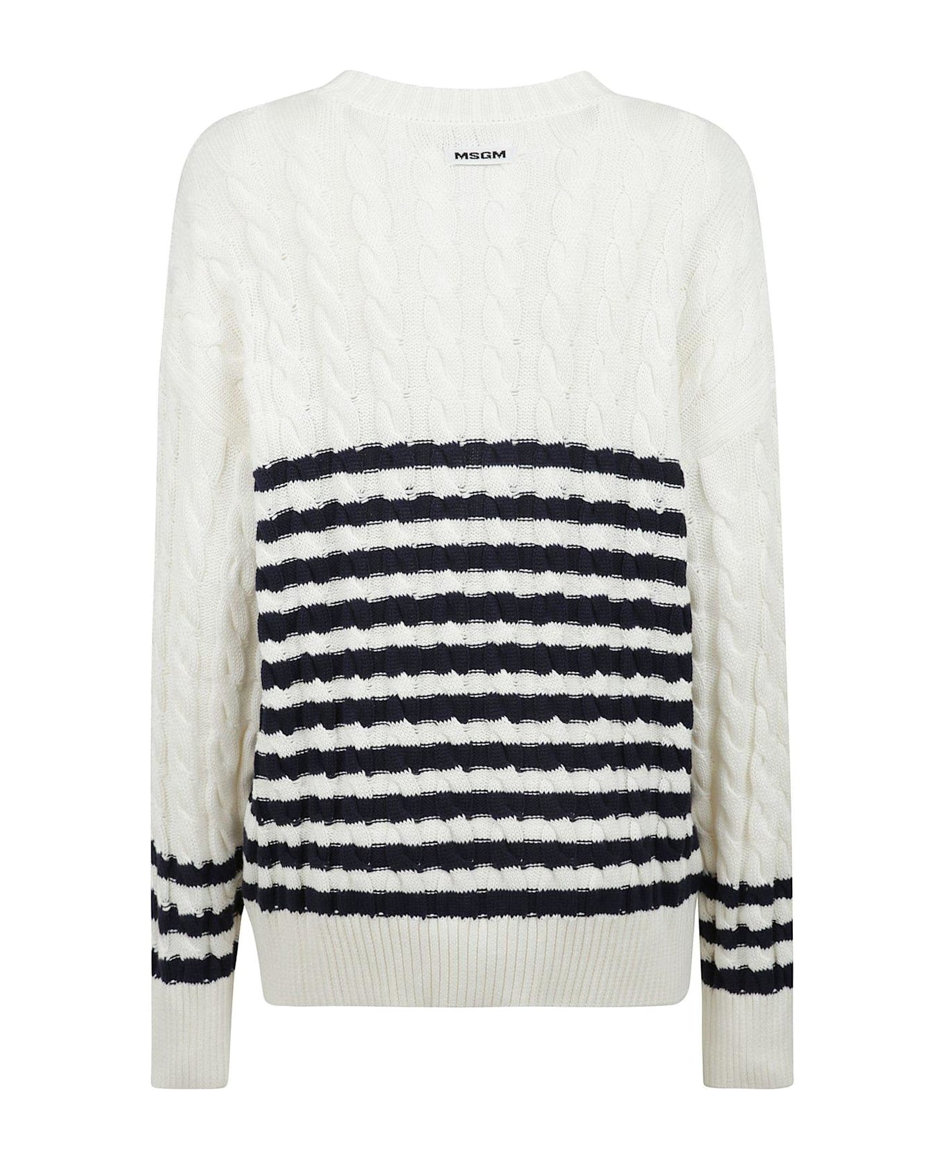 MSGM V-neck Striped Cardigan - Multicolore