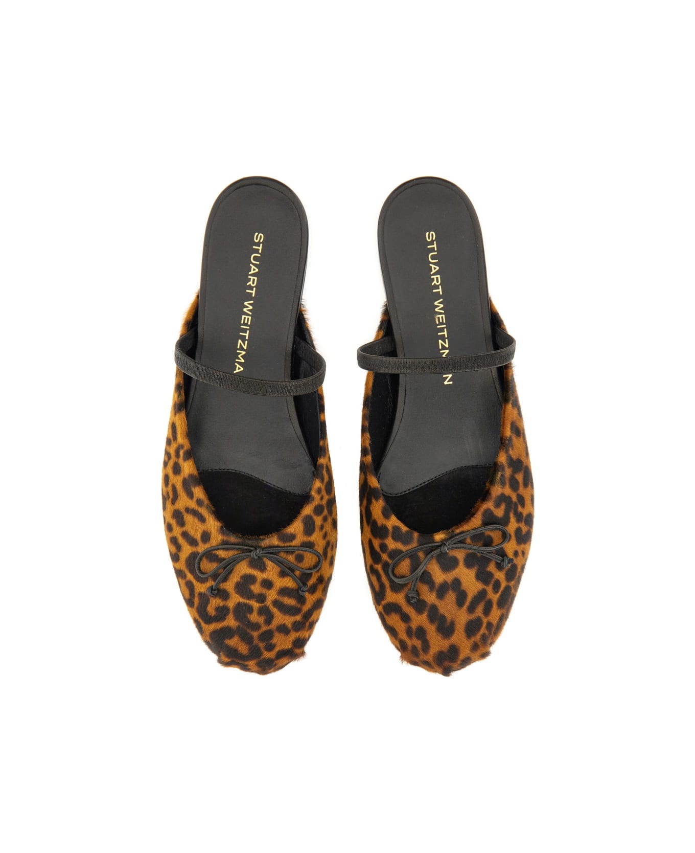 Stuart Weitzman Ballerina Mule "first Bow" - ANIMALIER