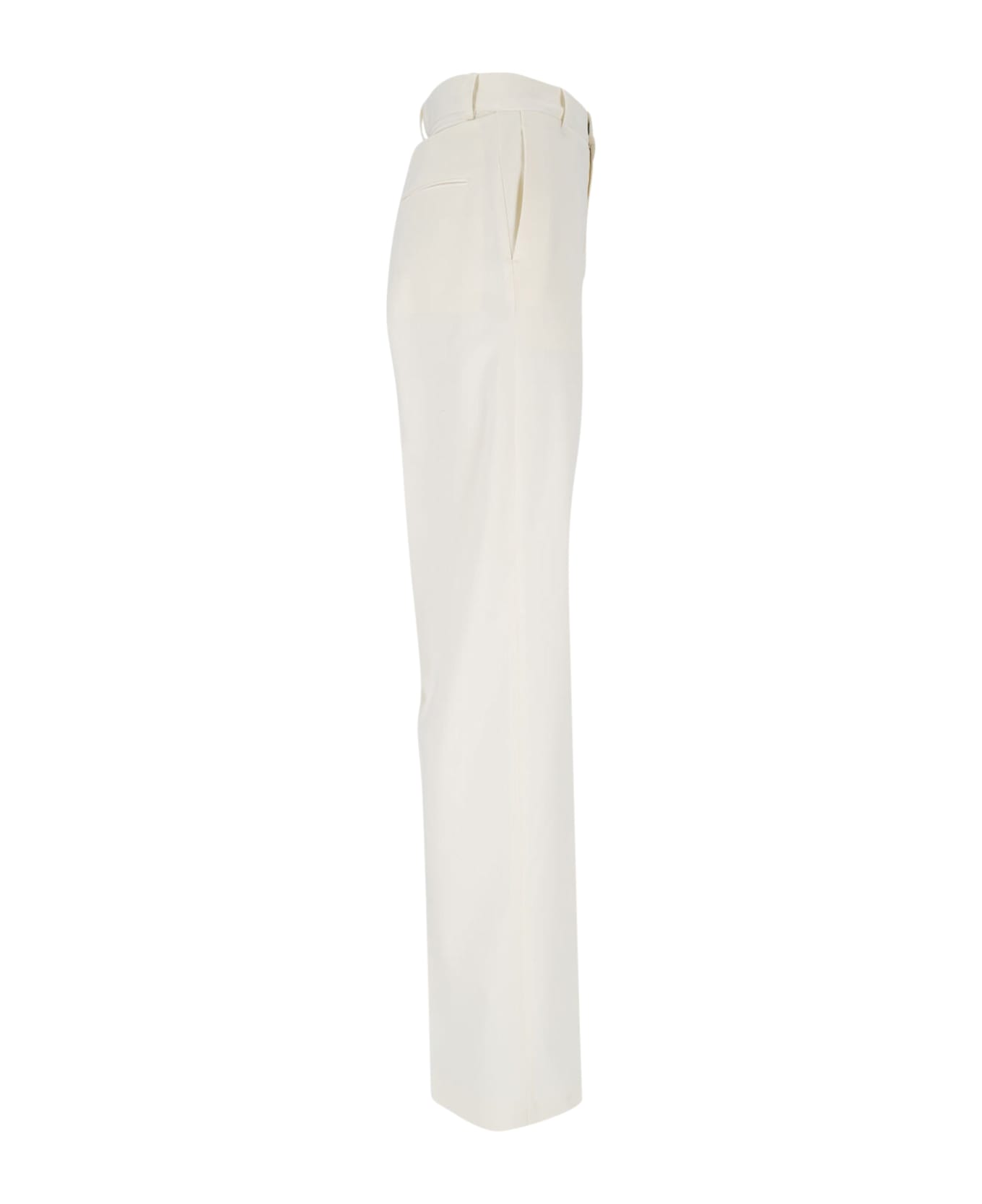 MM6 Maison Margiela Straight Pants - off white