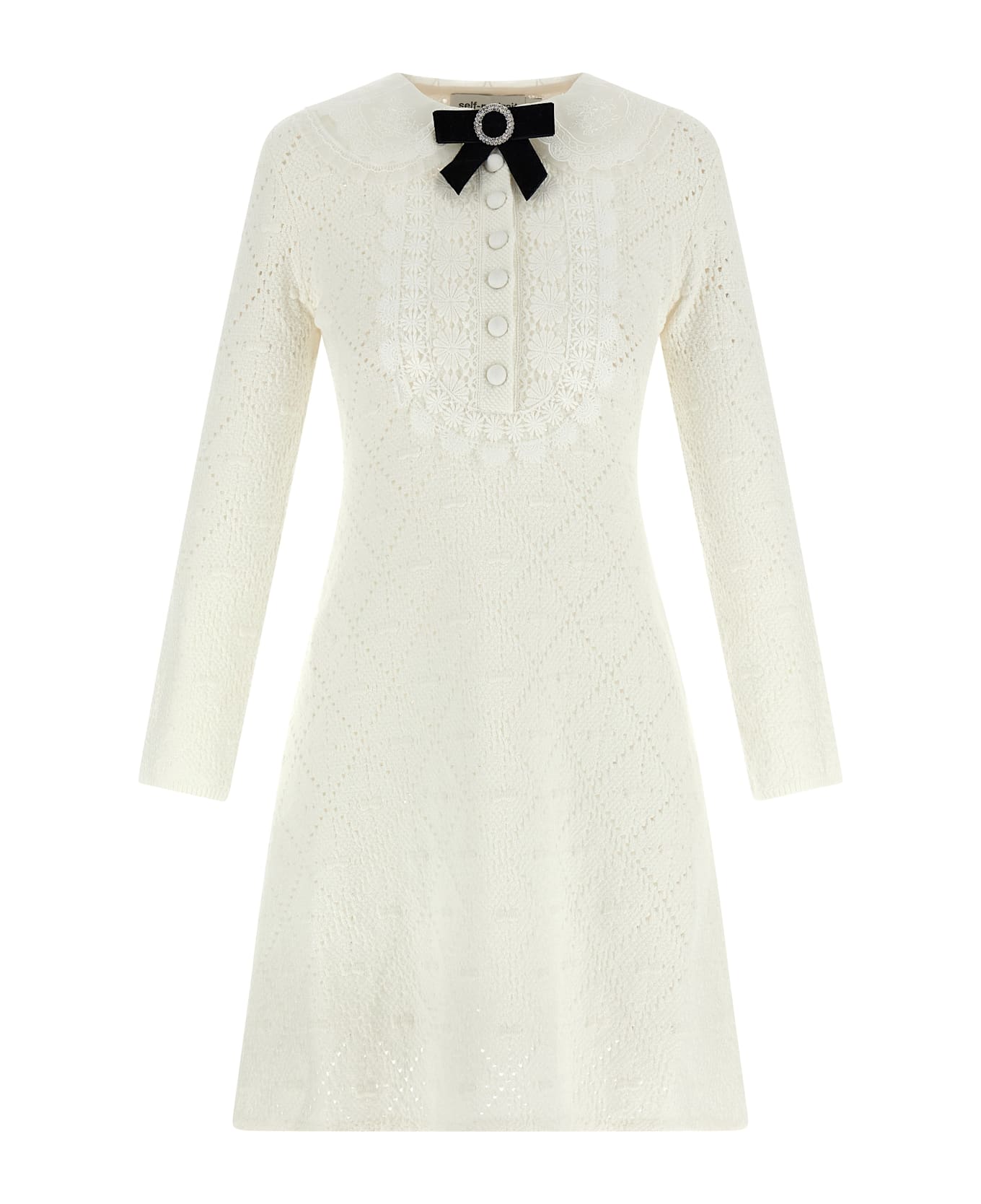 self-portrait Lace Dress - White