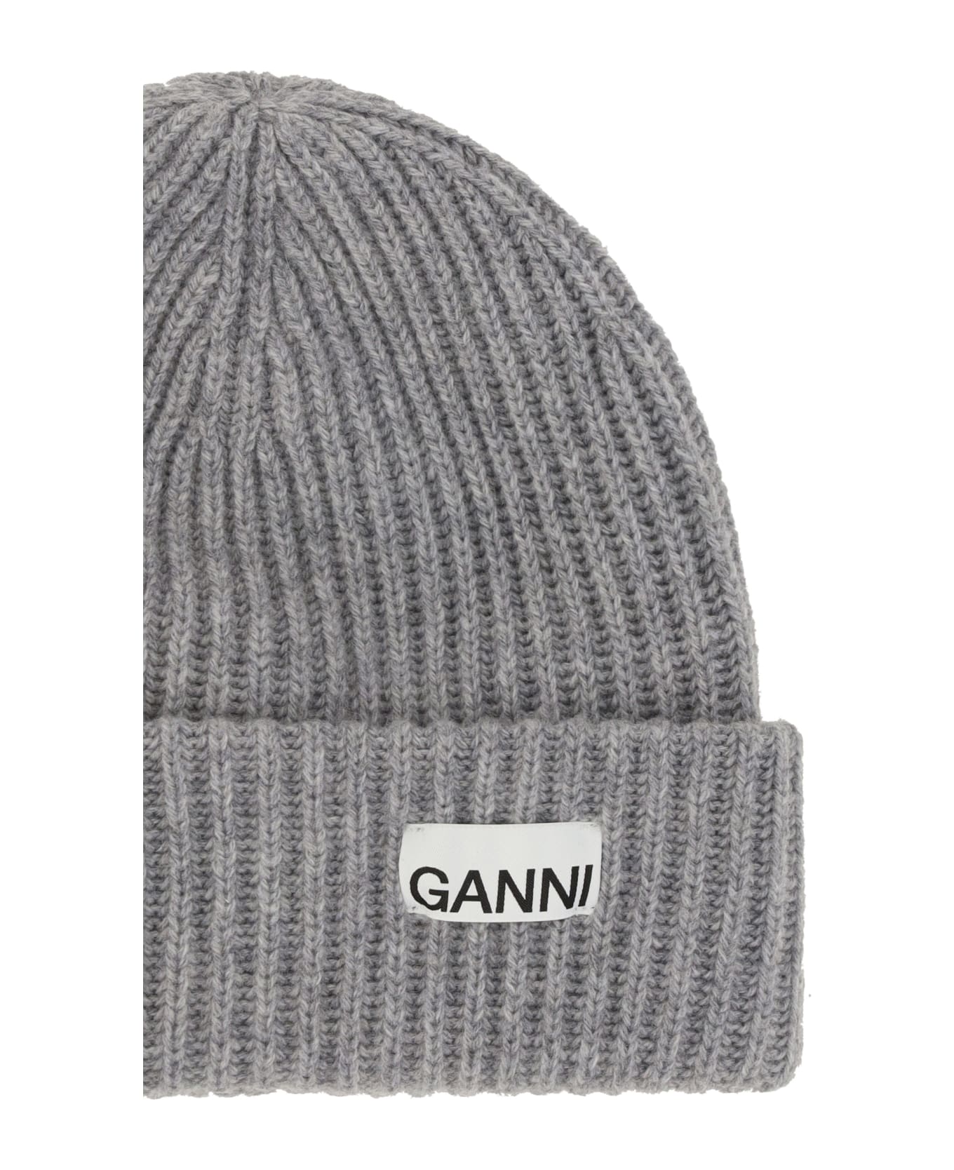 Ganni Beanie Hat - Grey