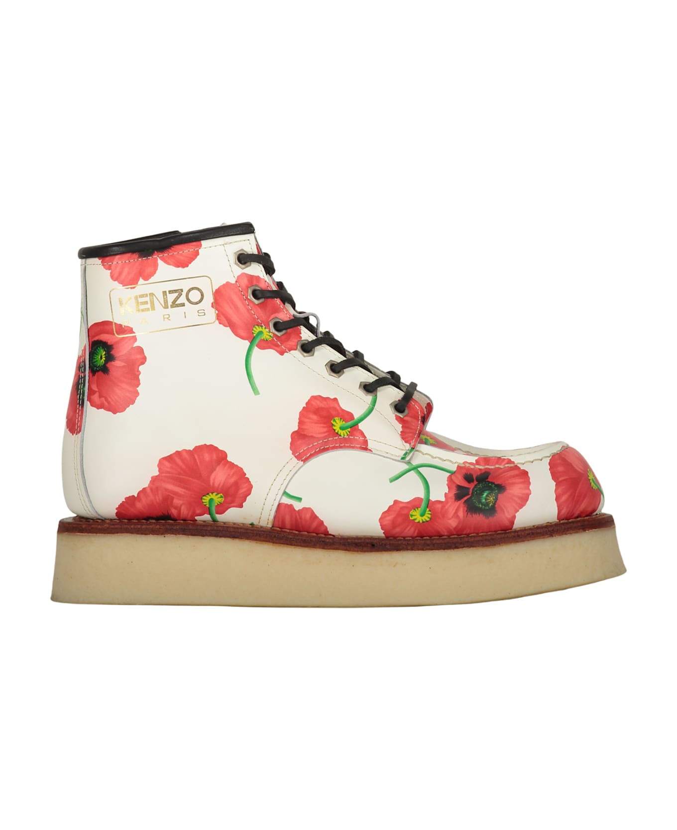 Kenzo Leather Ankle Boots - White