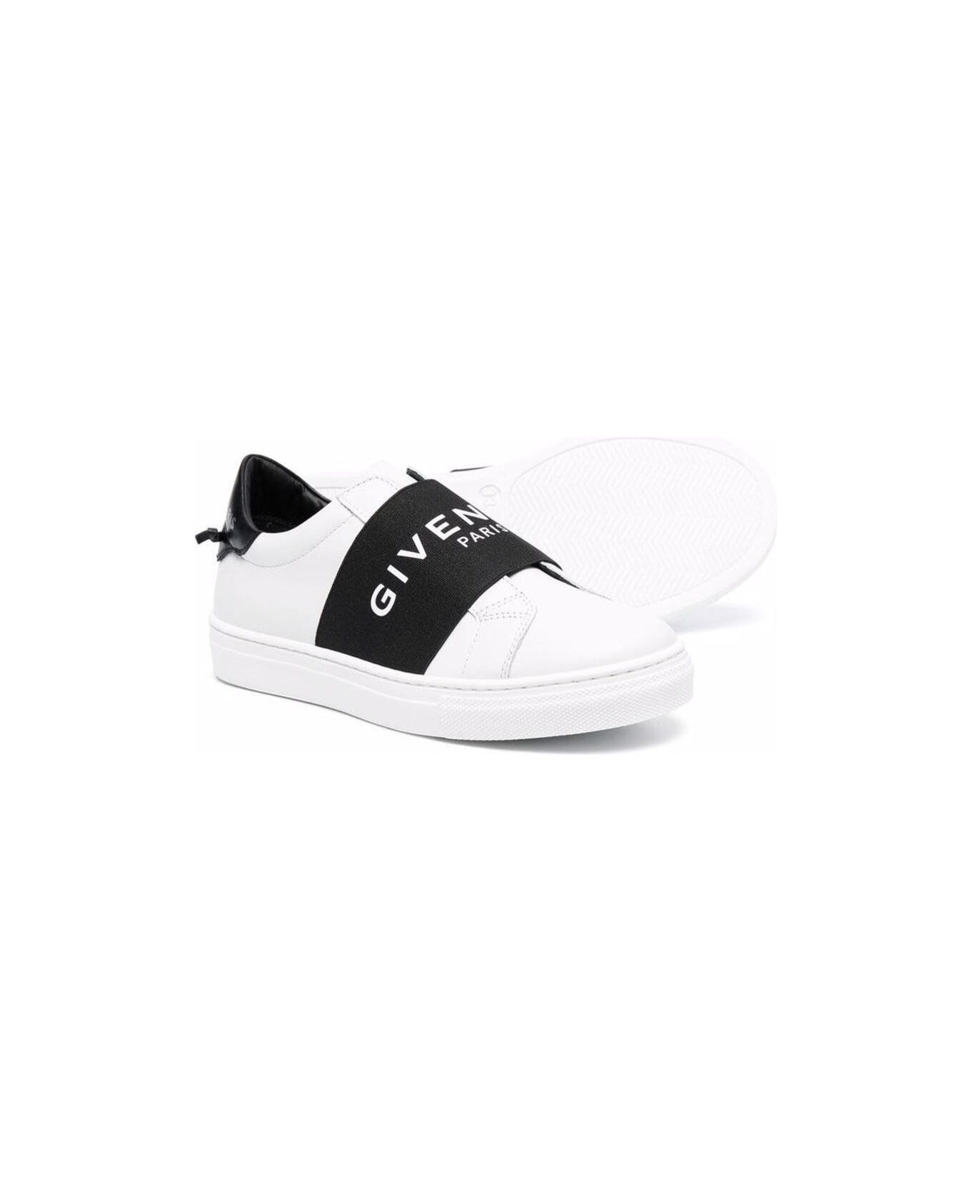 Givenchy Boy's White Leather Sneakers With Logo - White