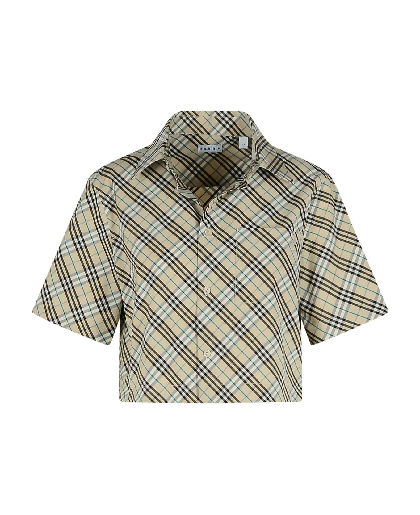 Burberry Cream Cotton Shirt - NEUTRALS