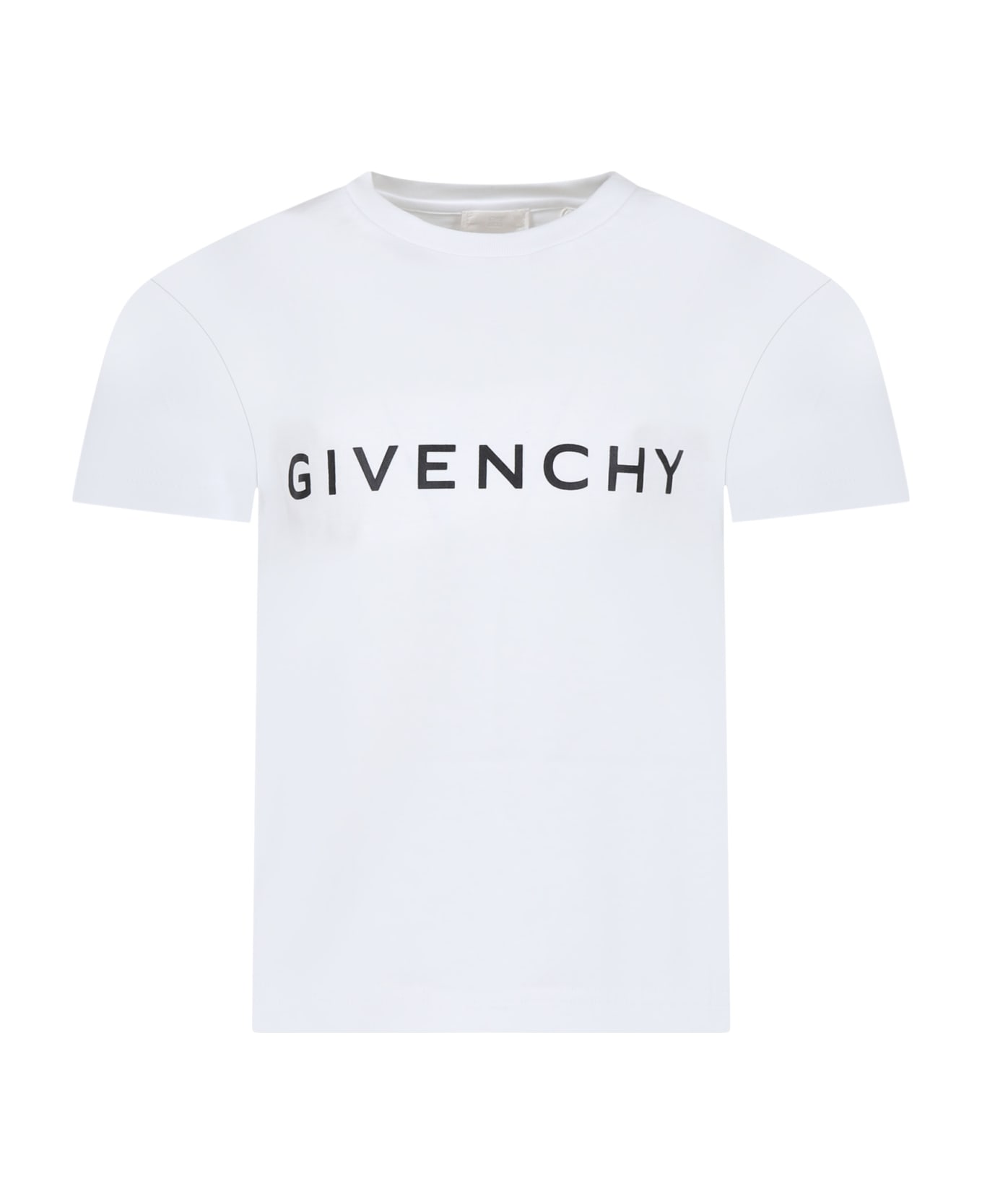 Givenchy White T-shirt For Kids With Logo - White Tシャツ＆ポロシャツ