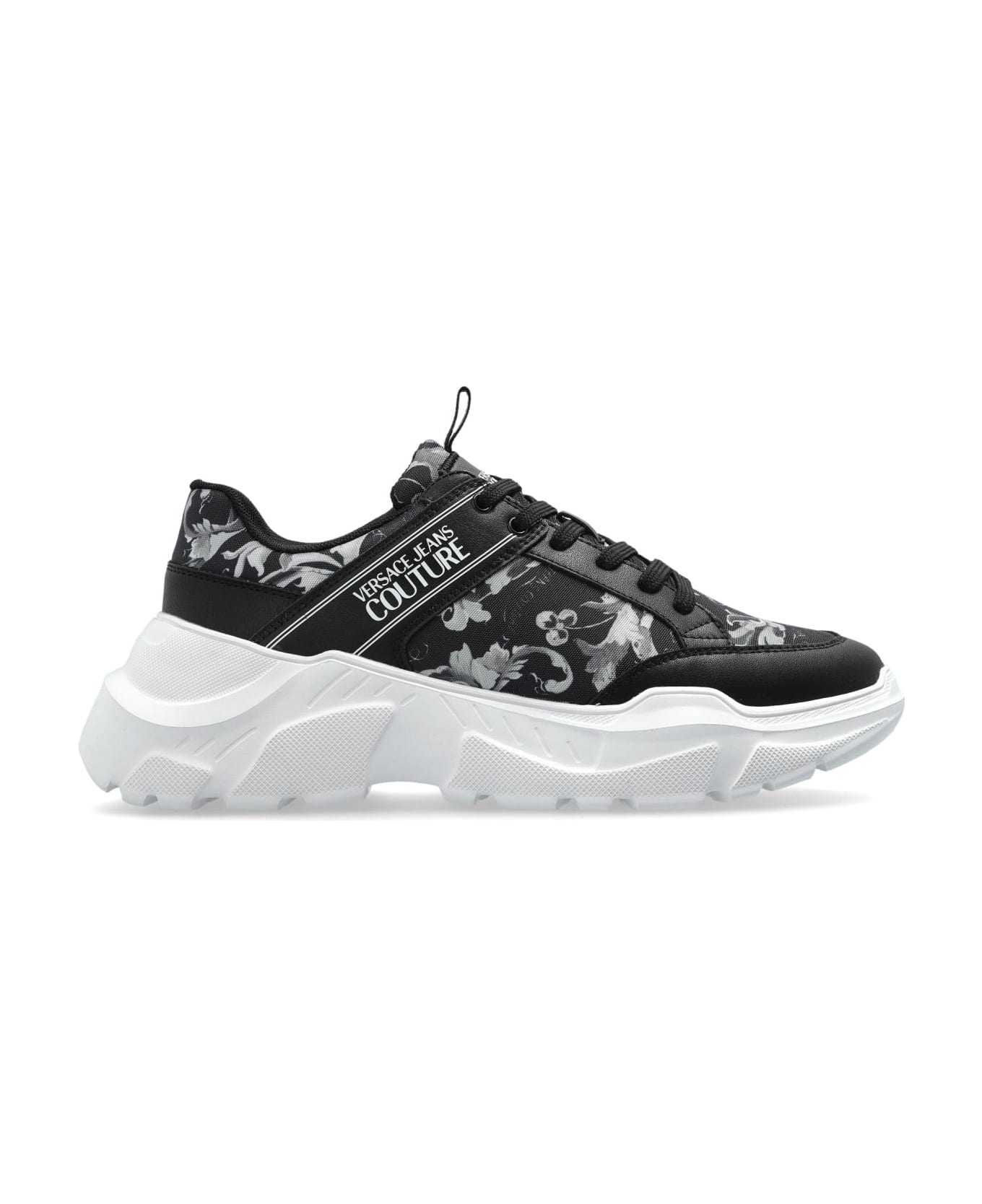 Versace Jeans Couture Sports Shoes With 'barocco' Print - Black