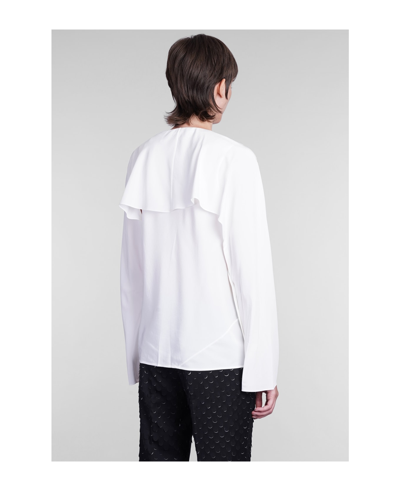 Helmut Lang Blouse In White Silk - white
