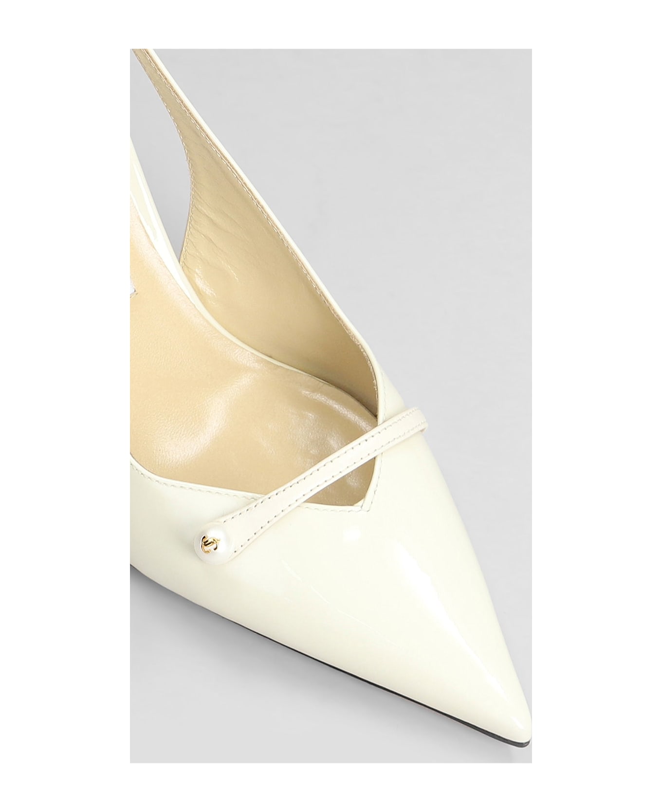 Jimmy Choo Amita 95 Pumps In White Leather - white
