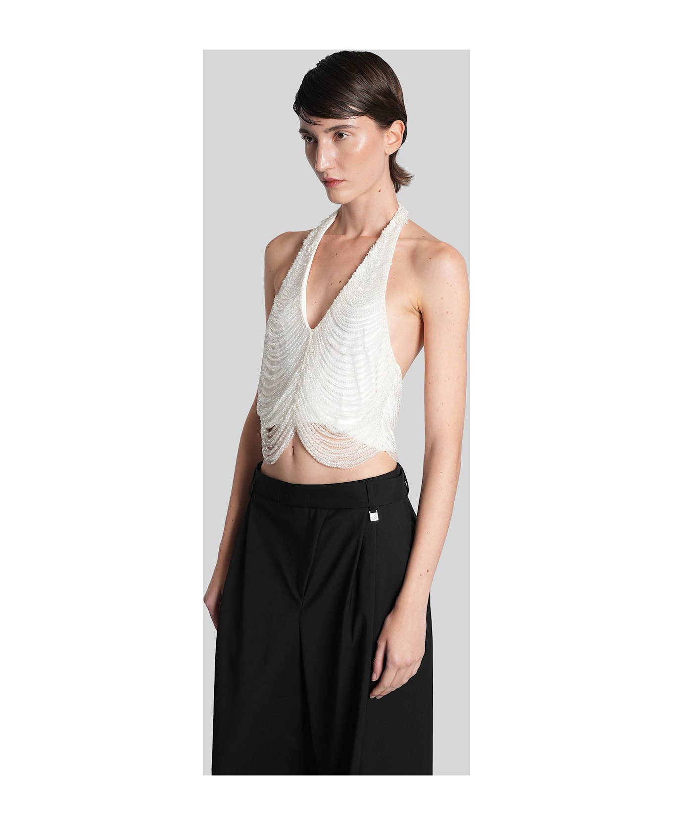 Giuseppe di Morabito Topwear In White Polyamide - white