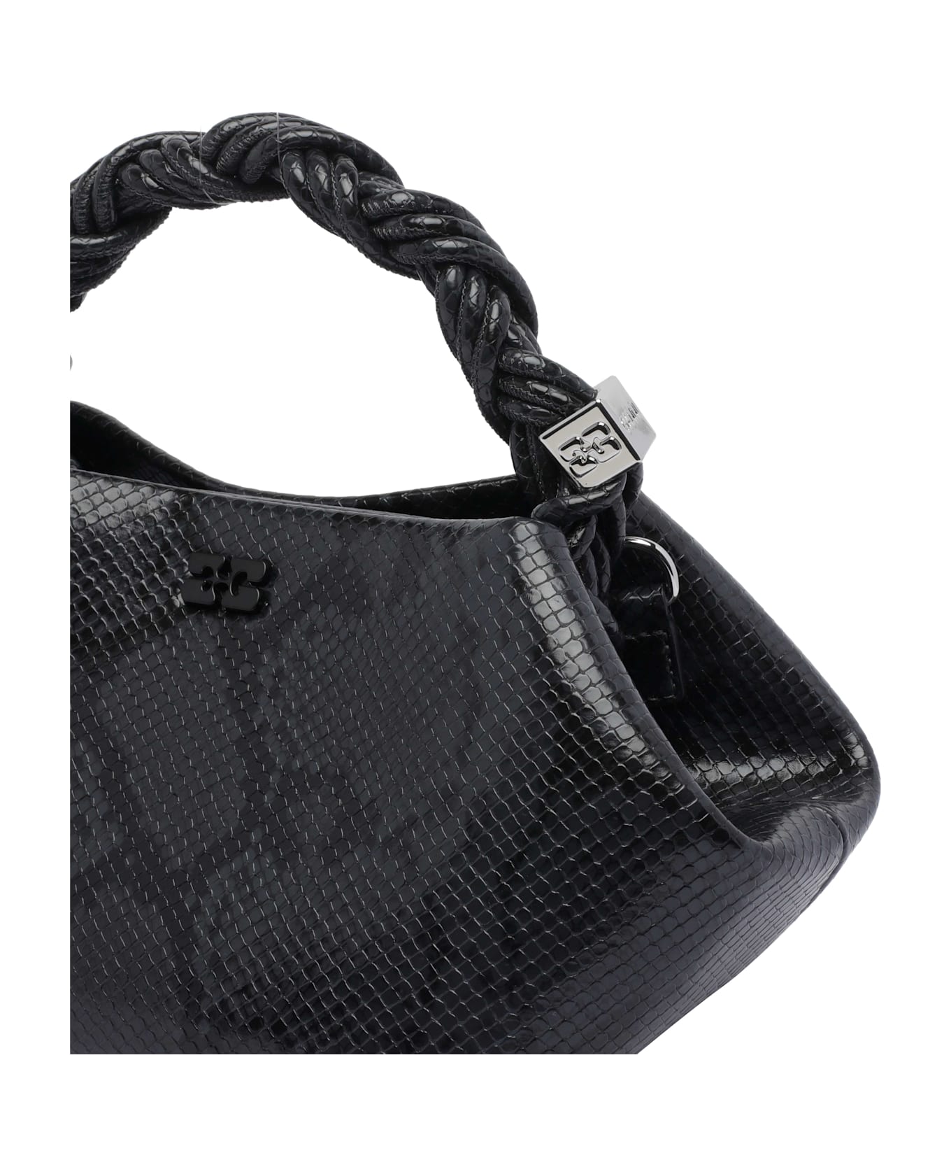 Ganni Small Ganni Bou Snake Handbag - Black