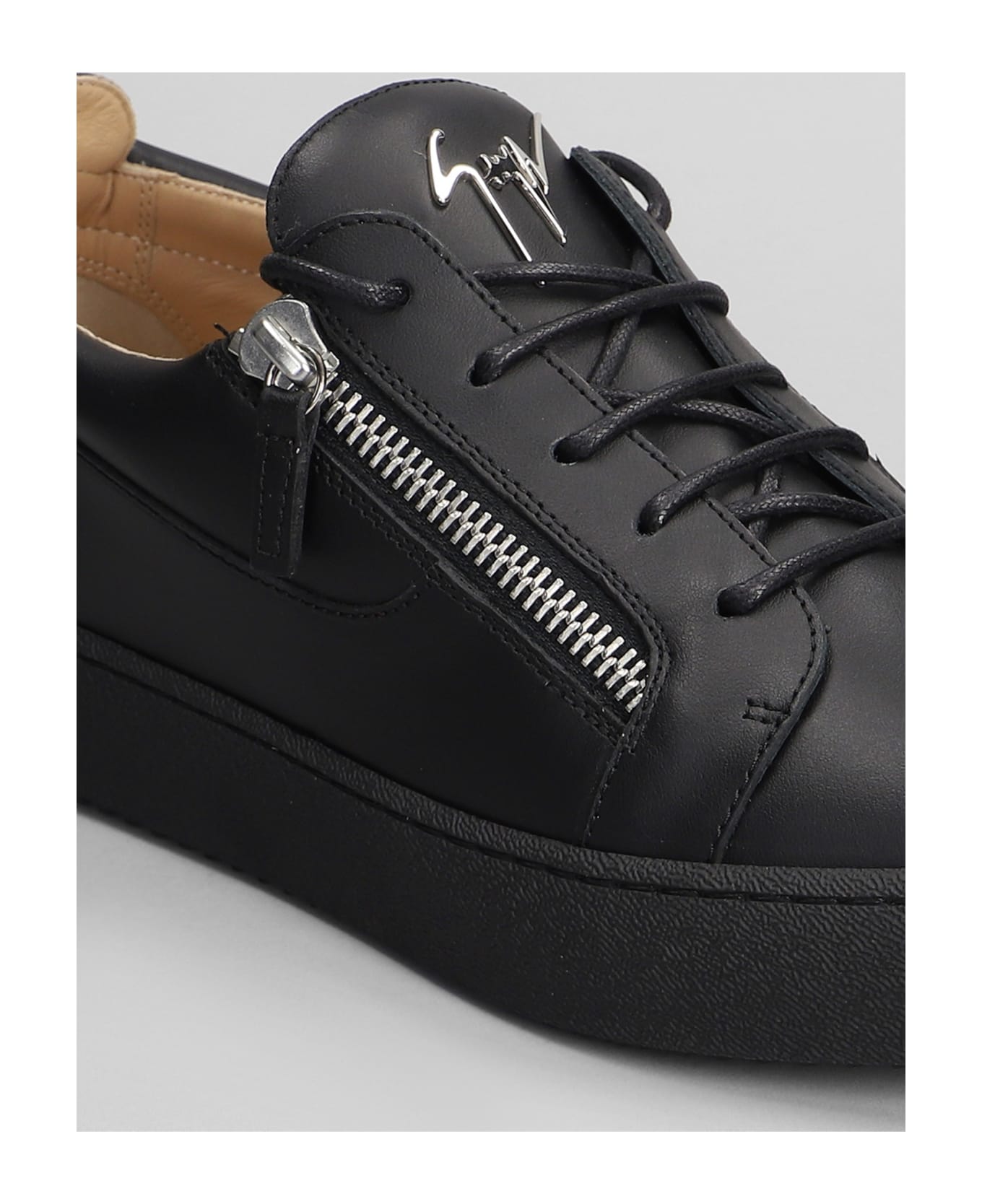 Giuseppe Zanotti Frankie Sneakers In Black Leather - black