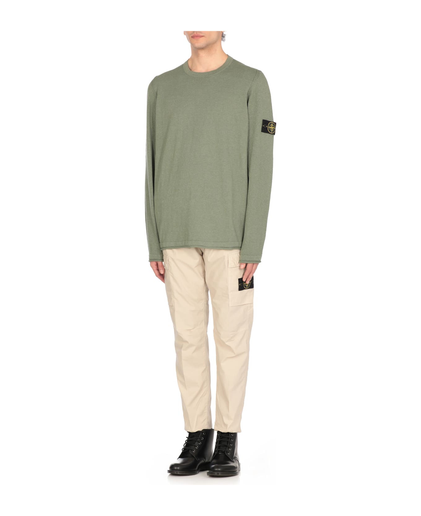 Stone Island Logoed Sweater - Green