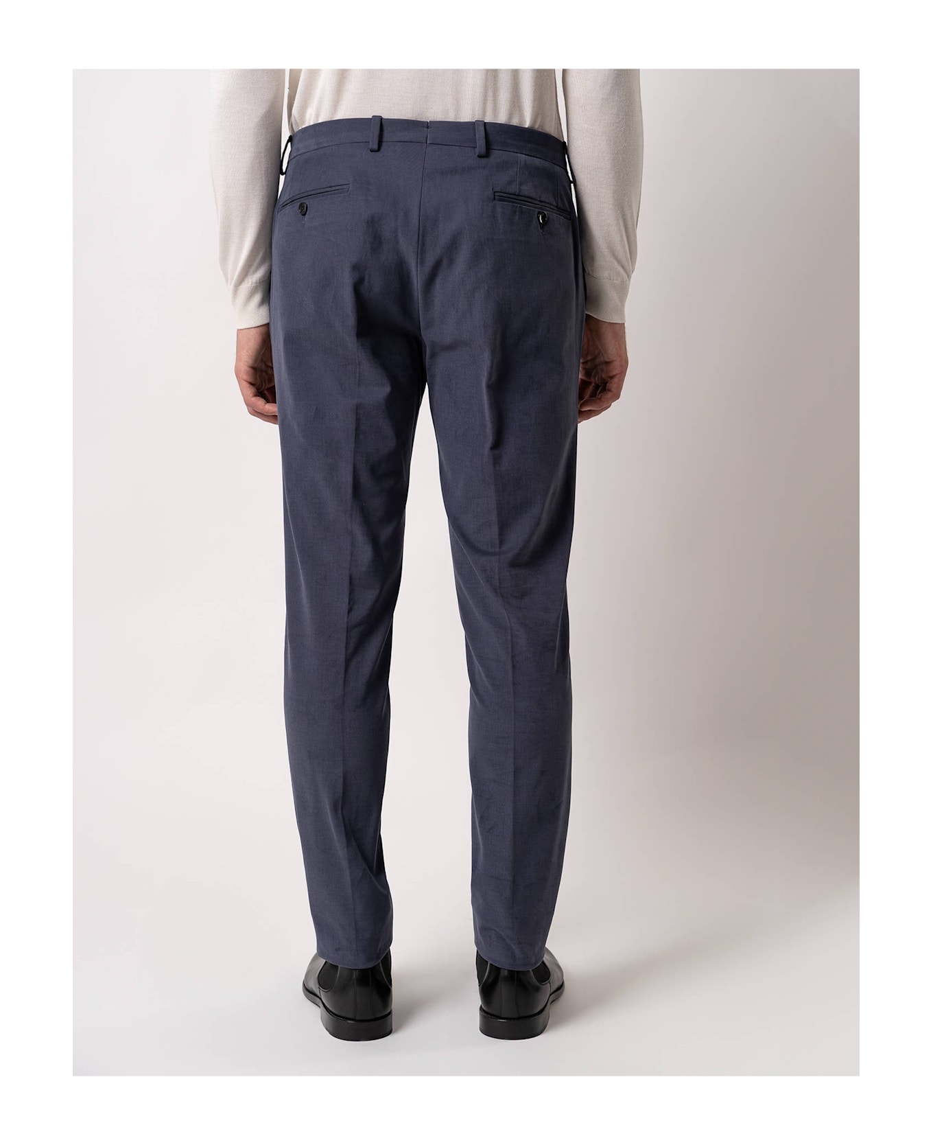 Larusmiani Velvet Trousers Howard Pants - DarkBlue