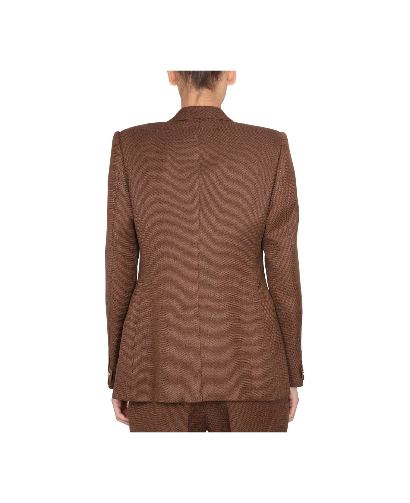 Tom Ford Padlock Singlebreasted Blazer - BROWN