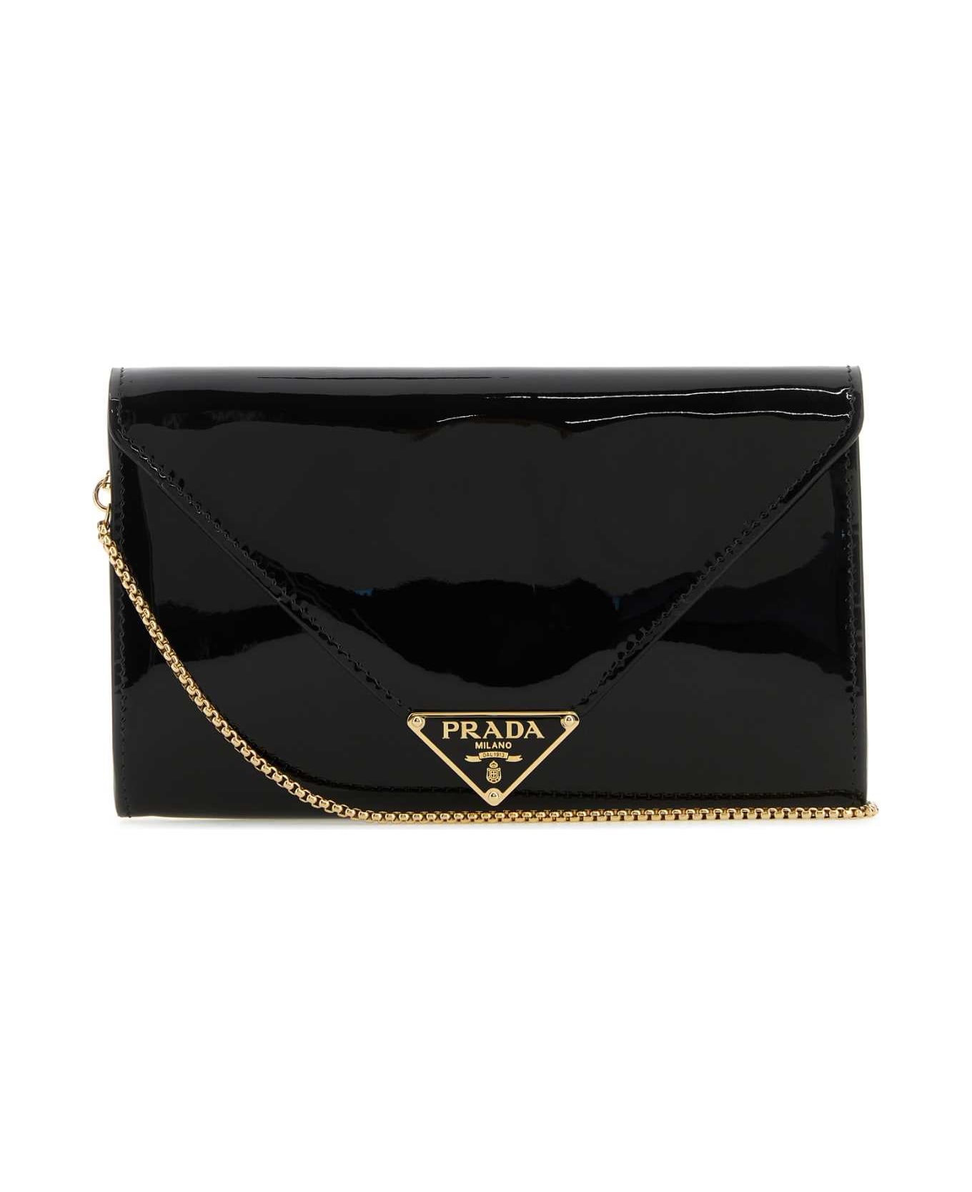 Prada Black Leather Clutch - NERO