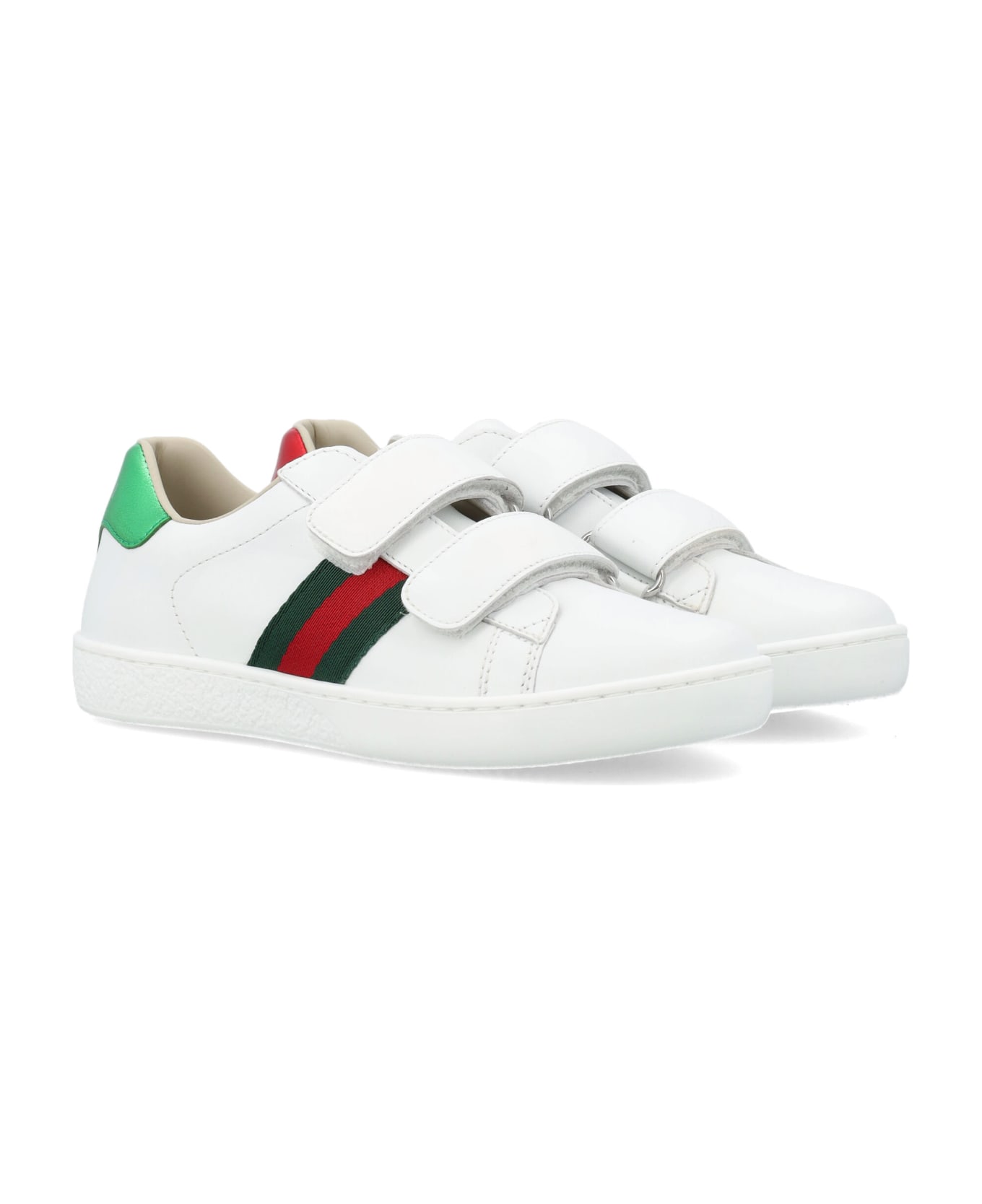 Gucci Ace Leather Sneaker - WHITE