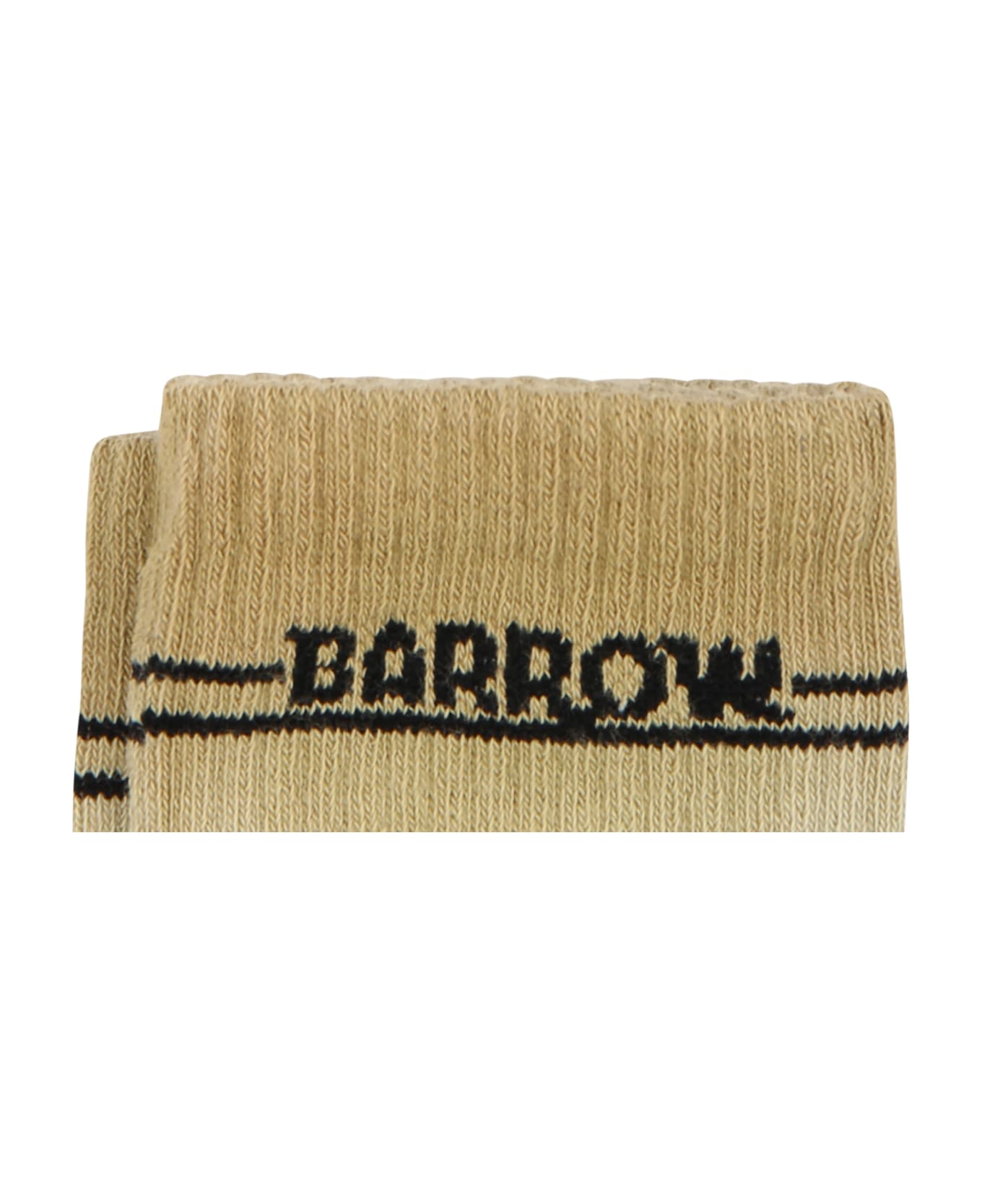 Barrow Beige Socks For Kids With Smiley - Sabbia