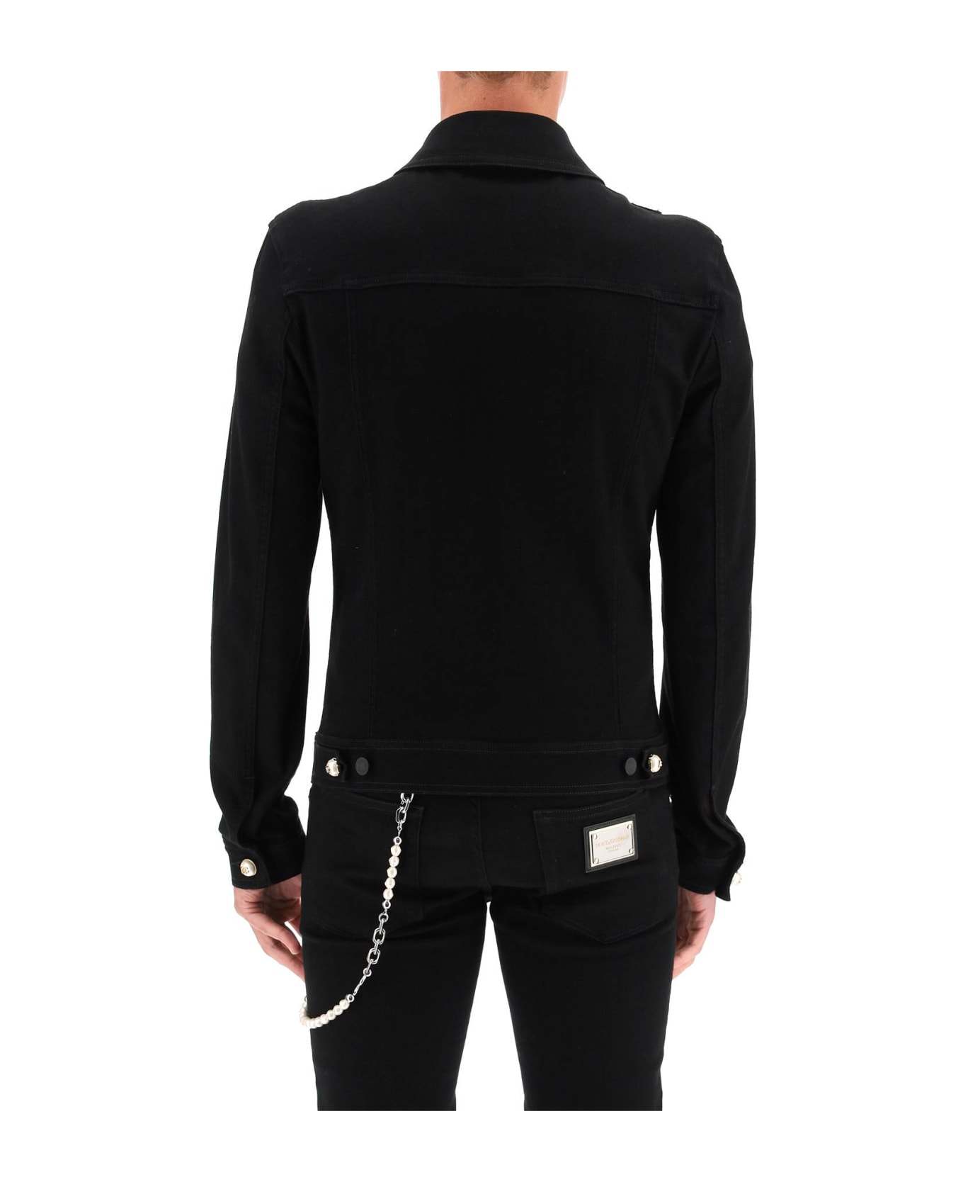 Dolce & Gabbana Denim Jacket With Keychain - VARIANTE ABBINATA (Black) ジャケット