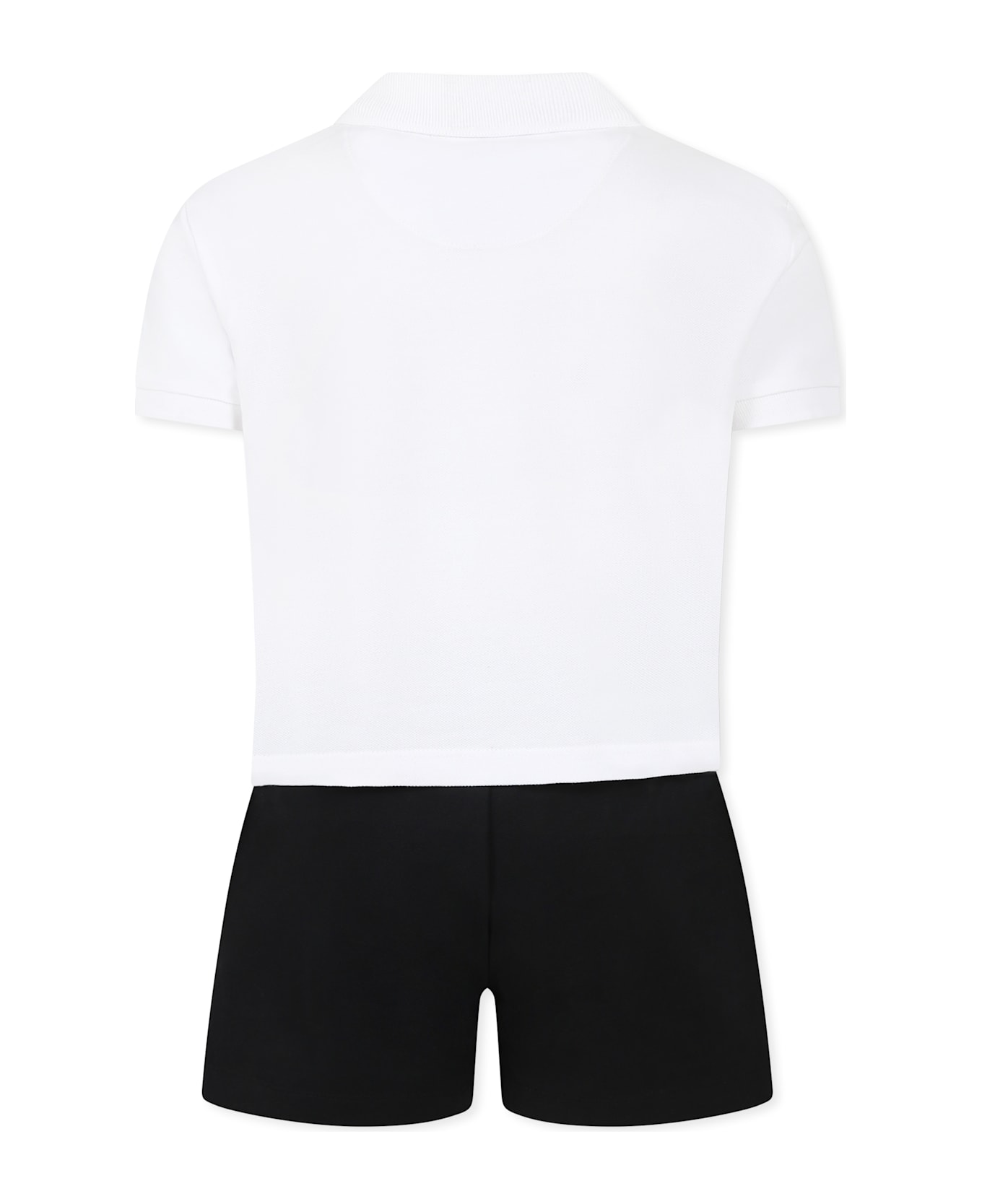 Richmond White Suit For Girl With Logo - White