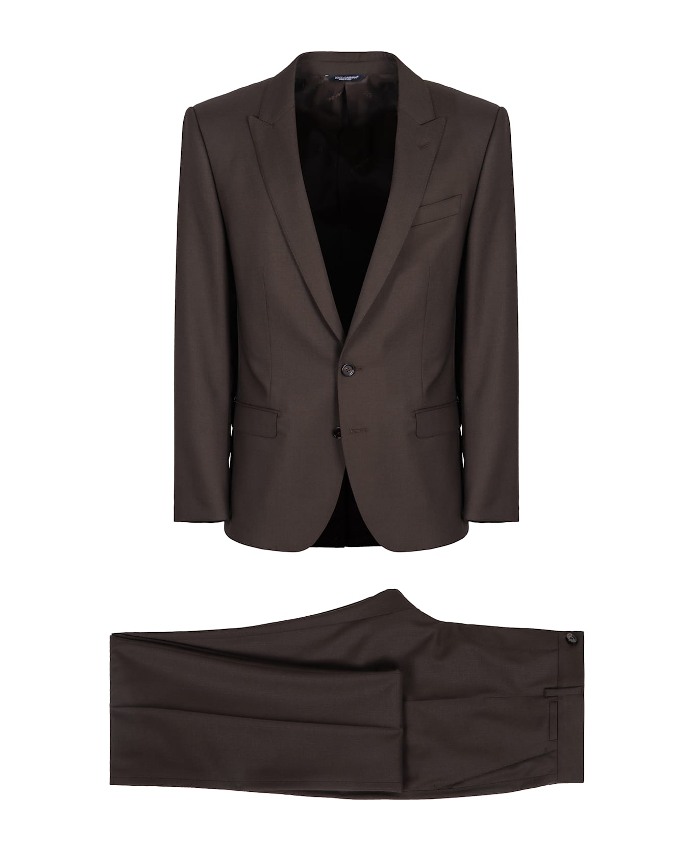 Dolce & Gabbana Complete In Two Pieces Of Virgin Wool - brown