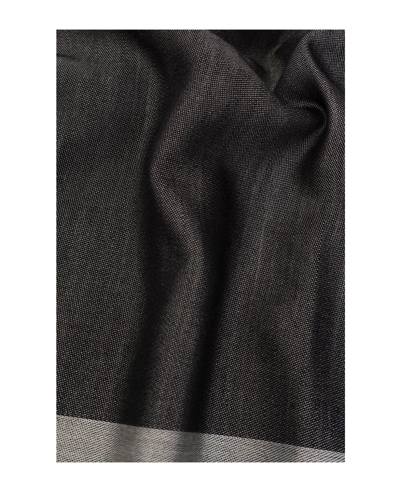 Givenchy Striped-hem Scarf - CHARCOAL スカーフ＆ストール