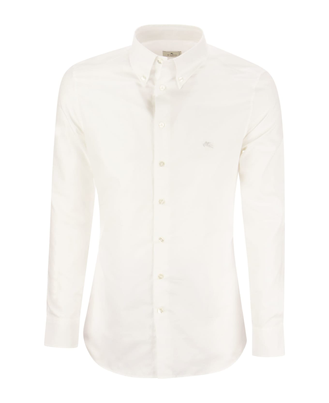 Etro Button-down Cotton Shirt - Bianco