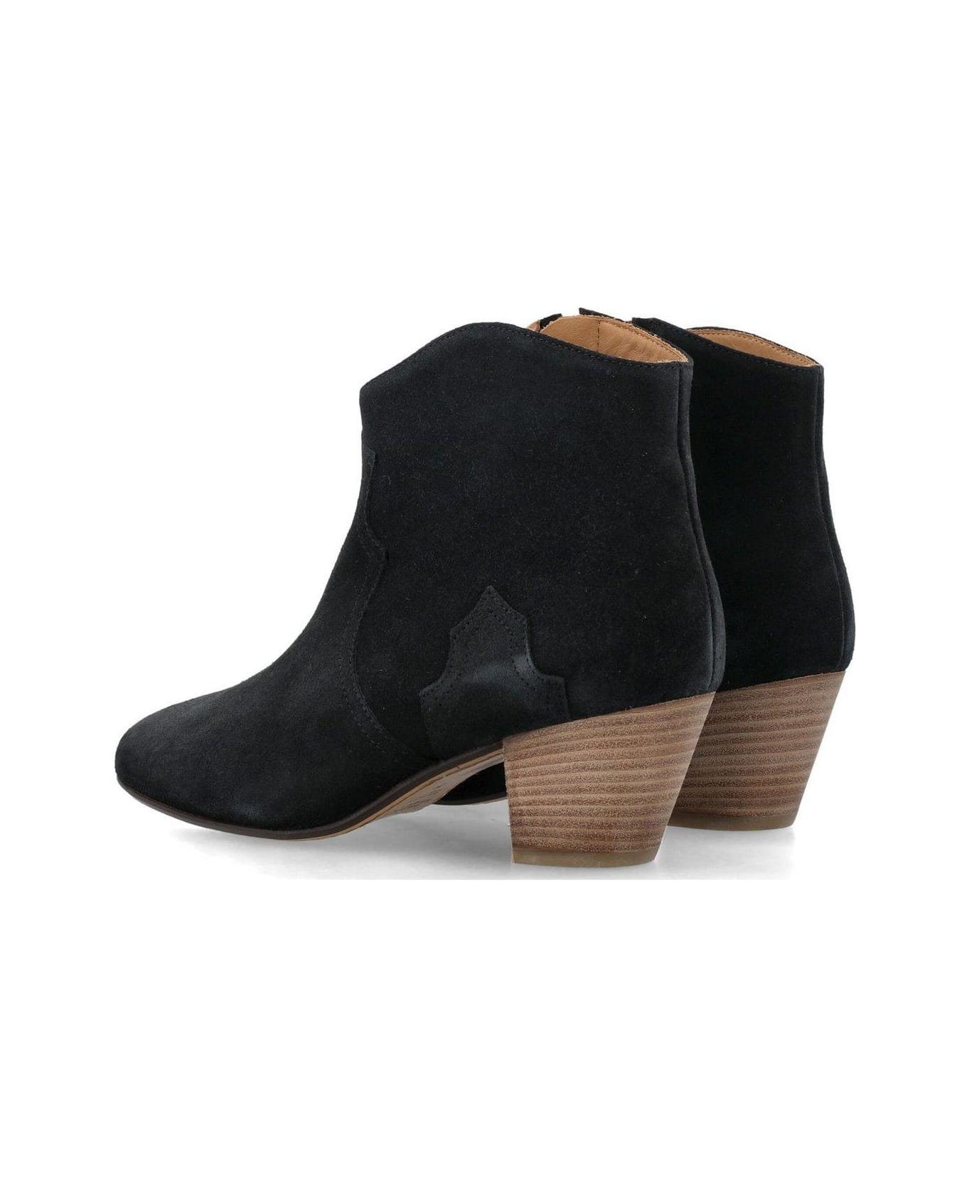 Isabel Marant Block Heel Ankle Boots - Black