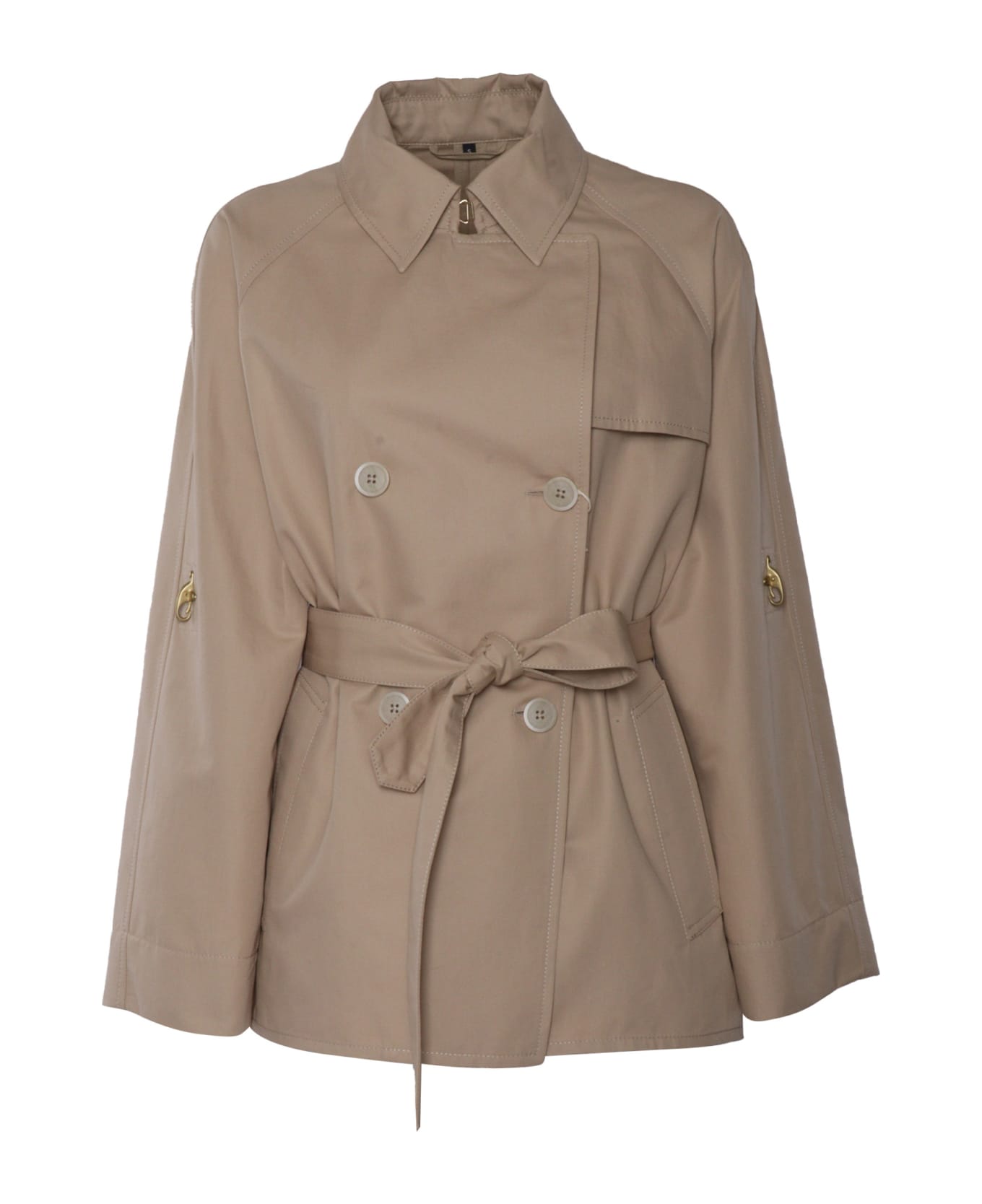 Fay Short Brown Trench Coat - BROWN