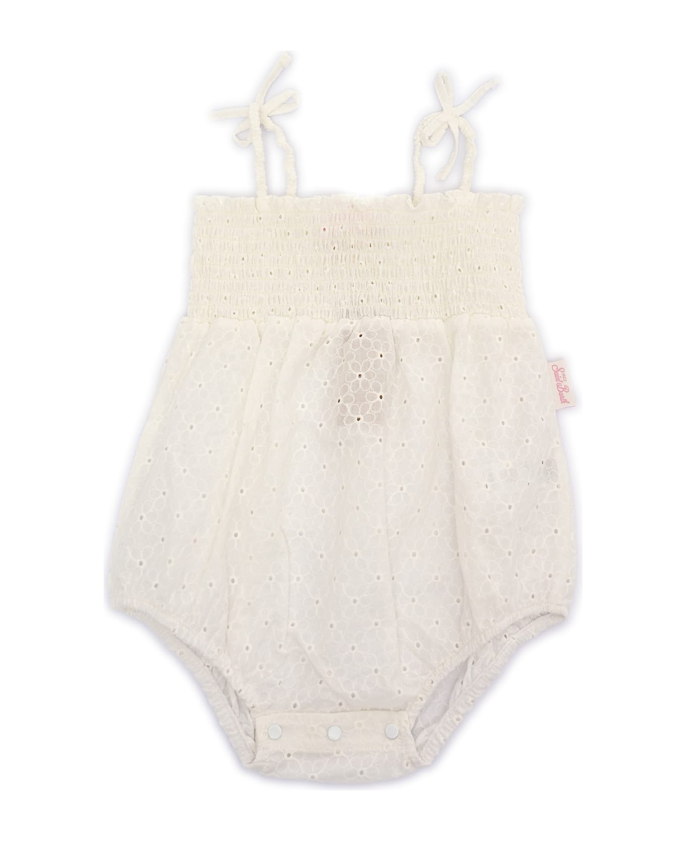 MC2 Saint Barth Dudu-cotton Daisies Embroidery 01 - WHITE