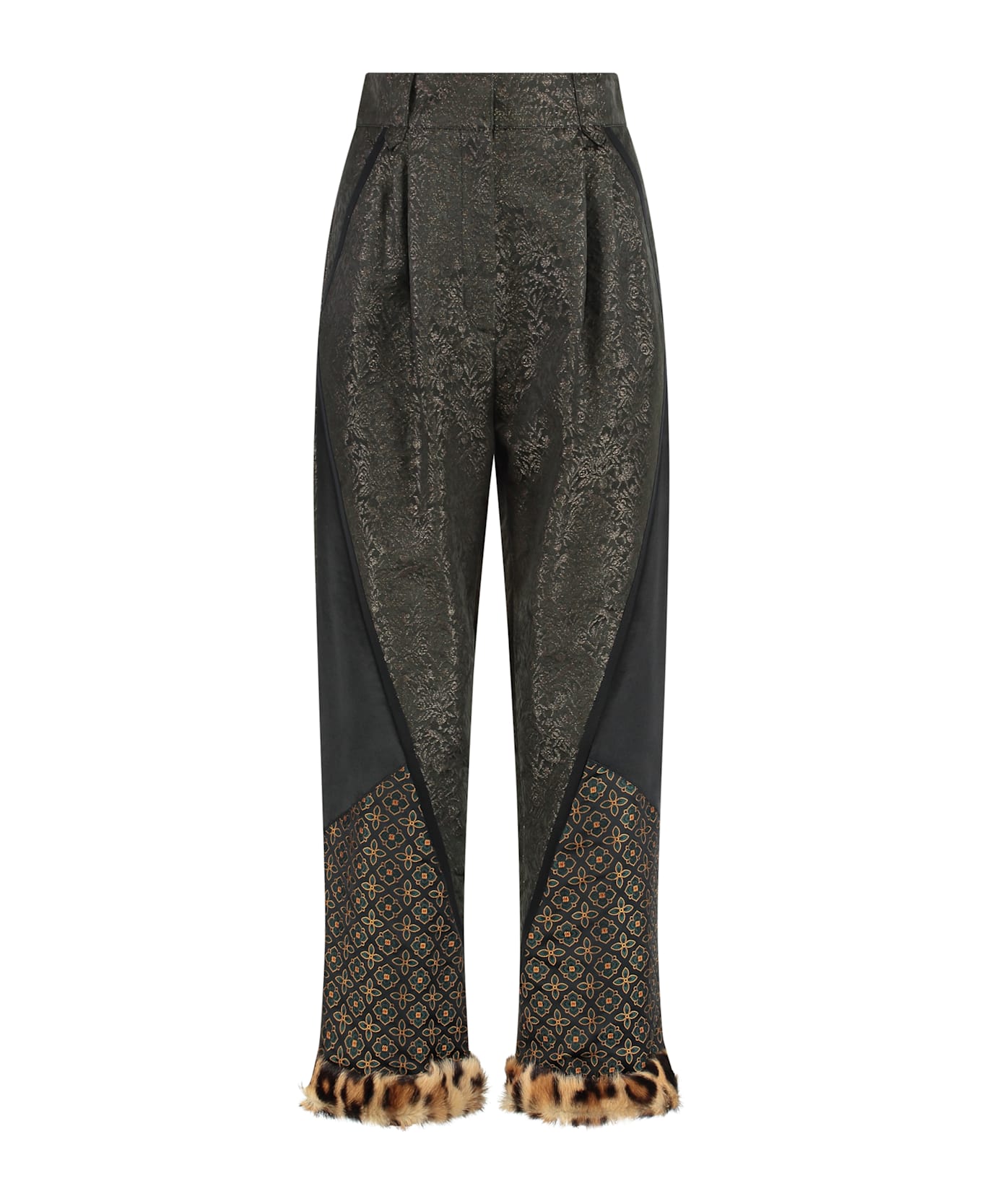 Etro Silk Blend Trousers - black