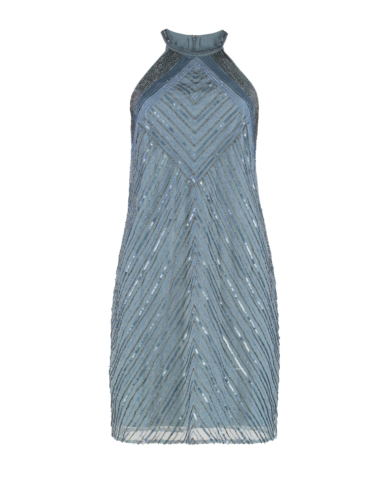 Ralph Lauren Halter Sequin Mini-dress - Light Blue