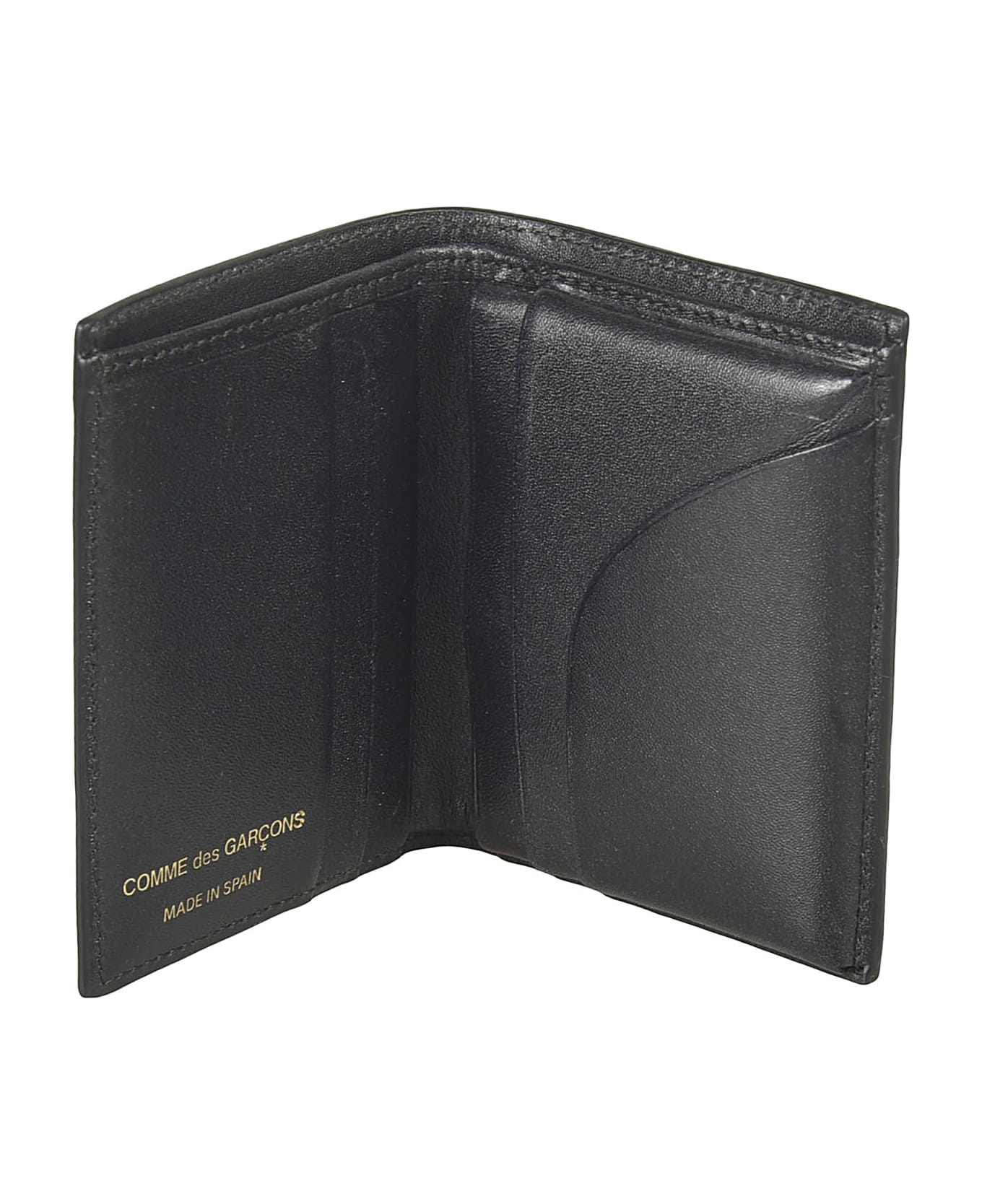 Comme des Garçons Wallet Polka Dot Bifold Cardholder - Black