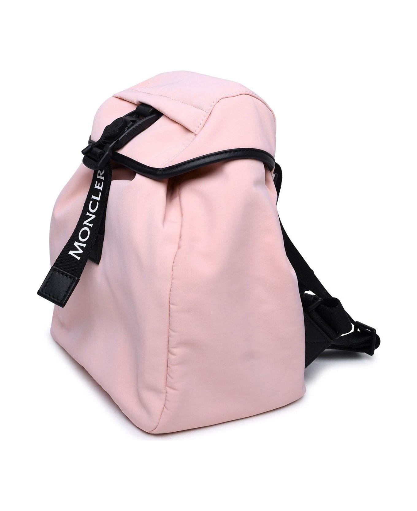 Moncler Logo Printed Backpack - Light pink